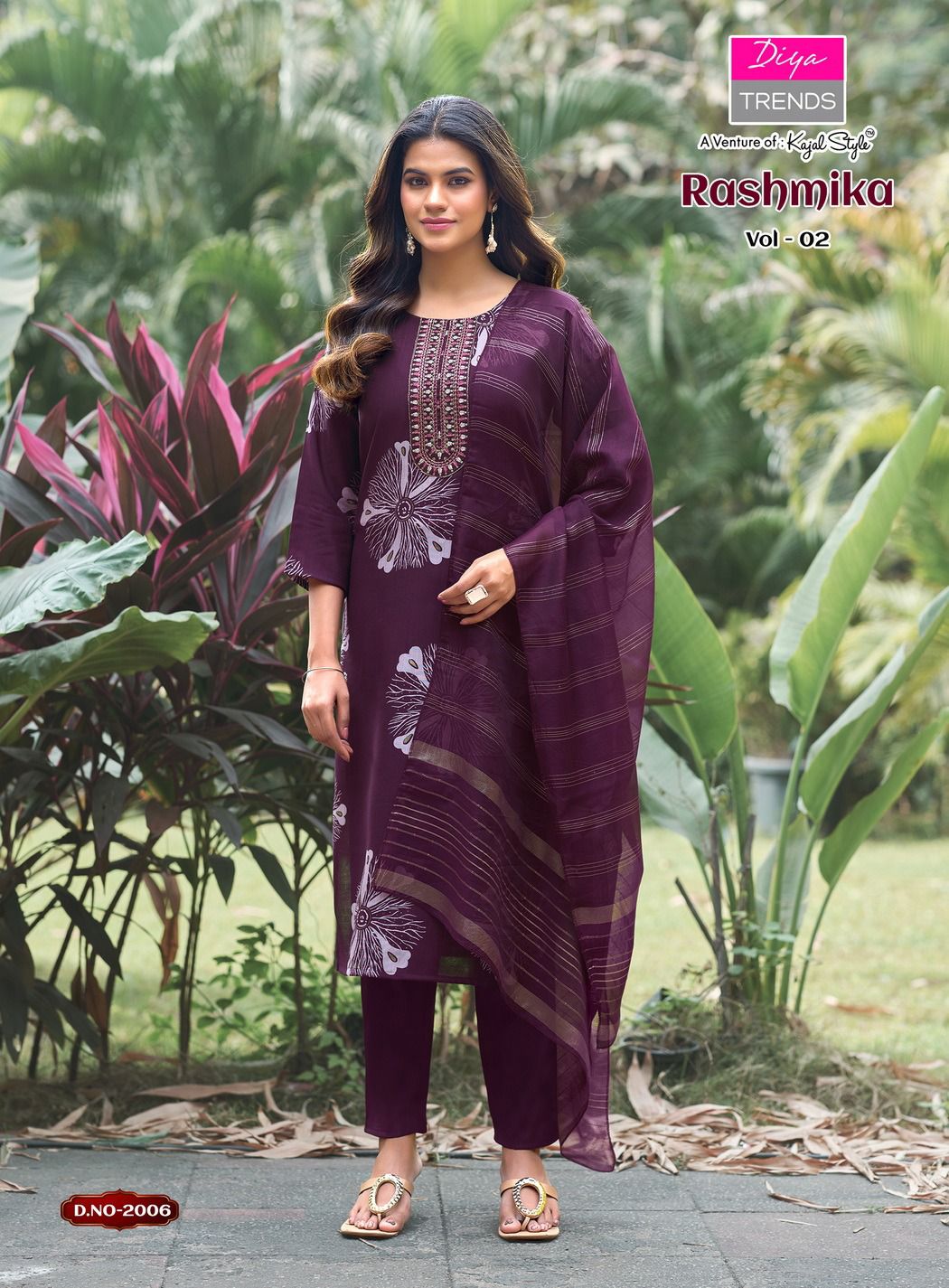 Diya Trends Rashmika Vol 2 Printed Salwar Kameez Catalog collection 3
