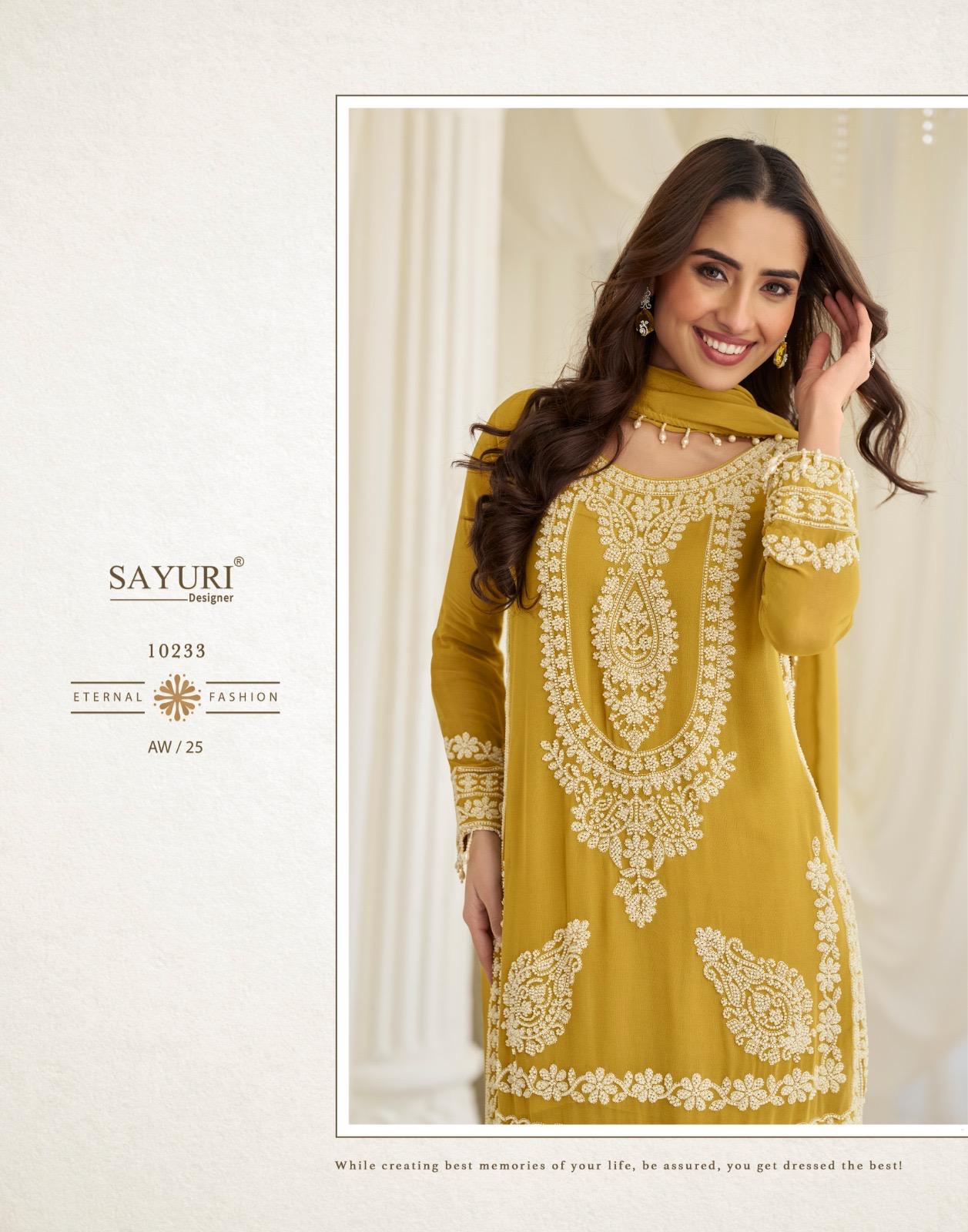 Sayuri Designer Hoor Embroidery Salwar Kameez Catalog collection 19