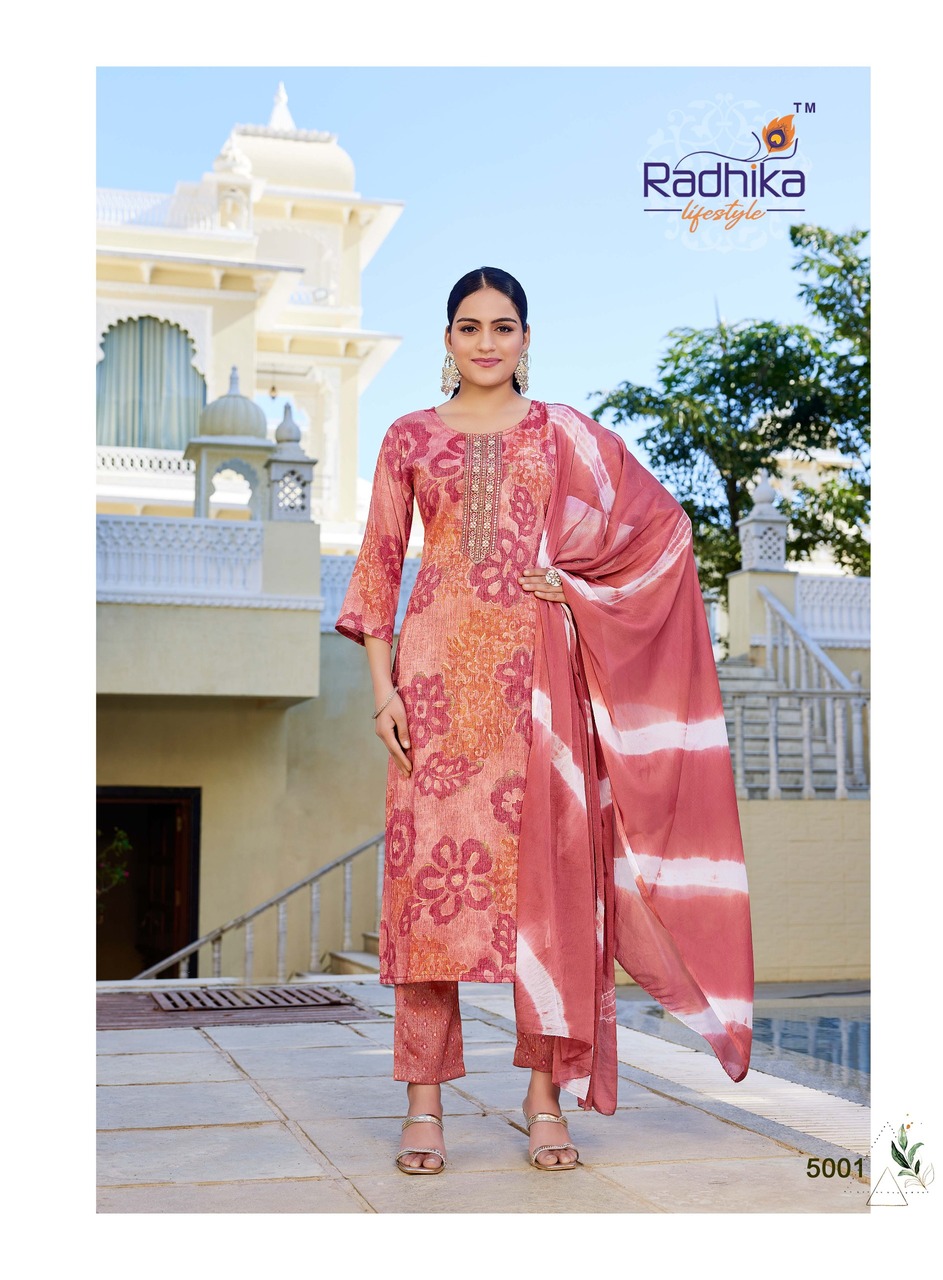 Radhika Lifestyle Siri Vol 5 Printed Salwar Kameez Catalog collection 10