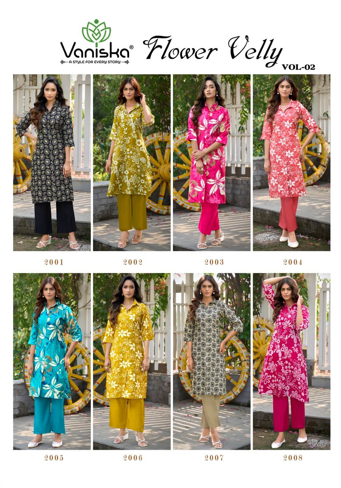 Vaniska Flower Velly Vol 2 Printed Salwar Kameez Catalog collection 12
