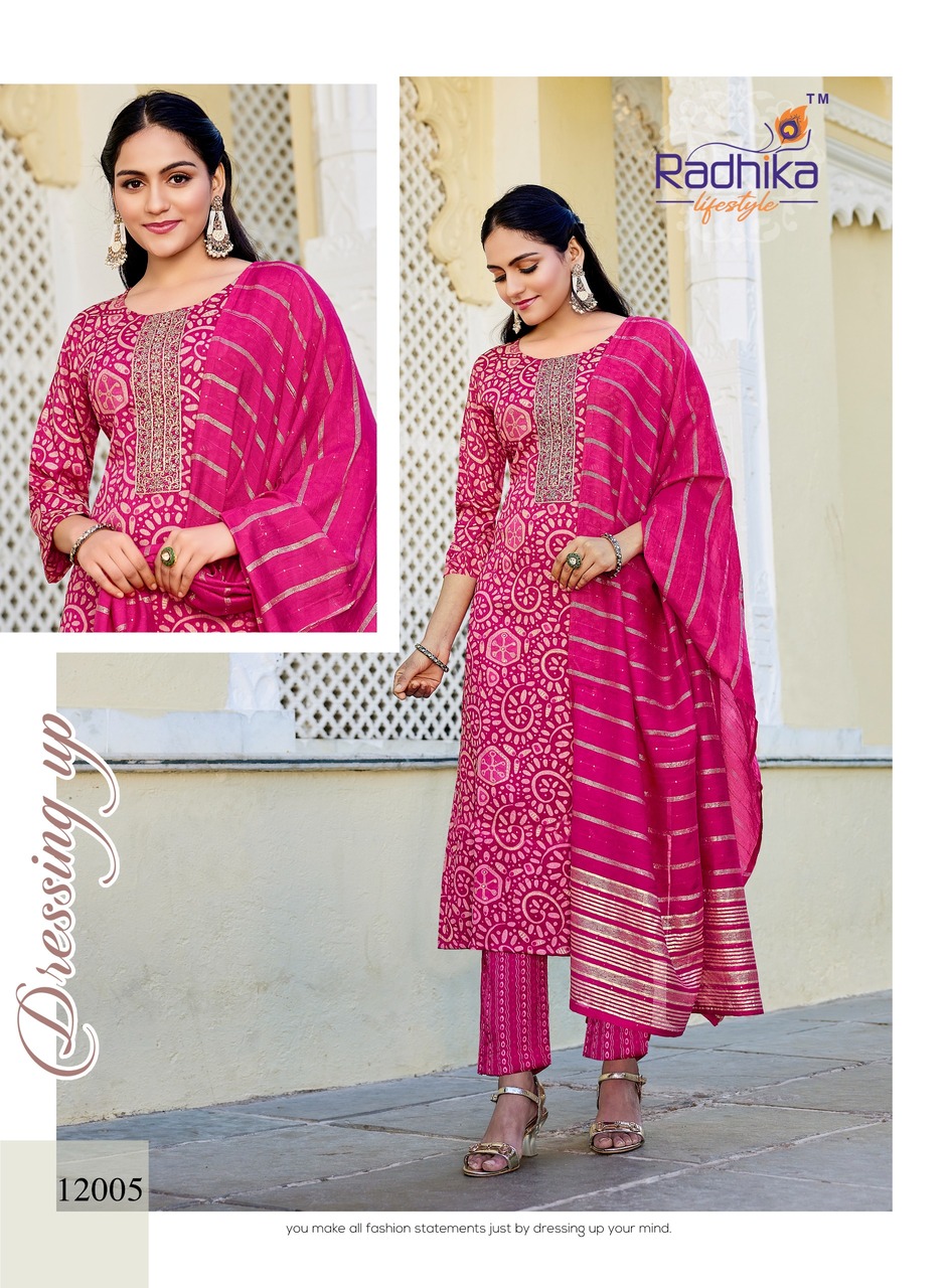 Radhika Lifestyle Seerat 12 Printed Salwar Kameez Catalog collection 4