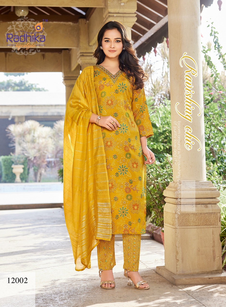 Radhika Lifestyle Seerat 12 Printed Salwar Kameez Catalog collection 10