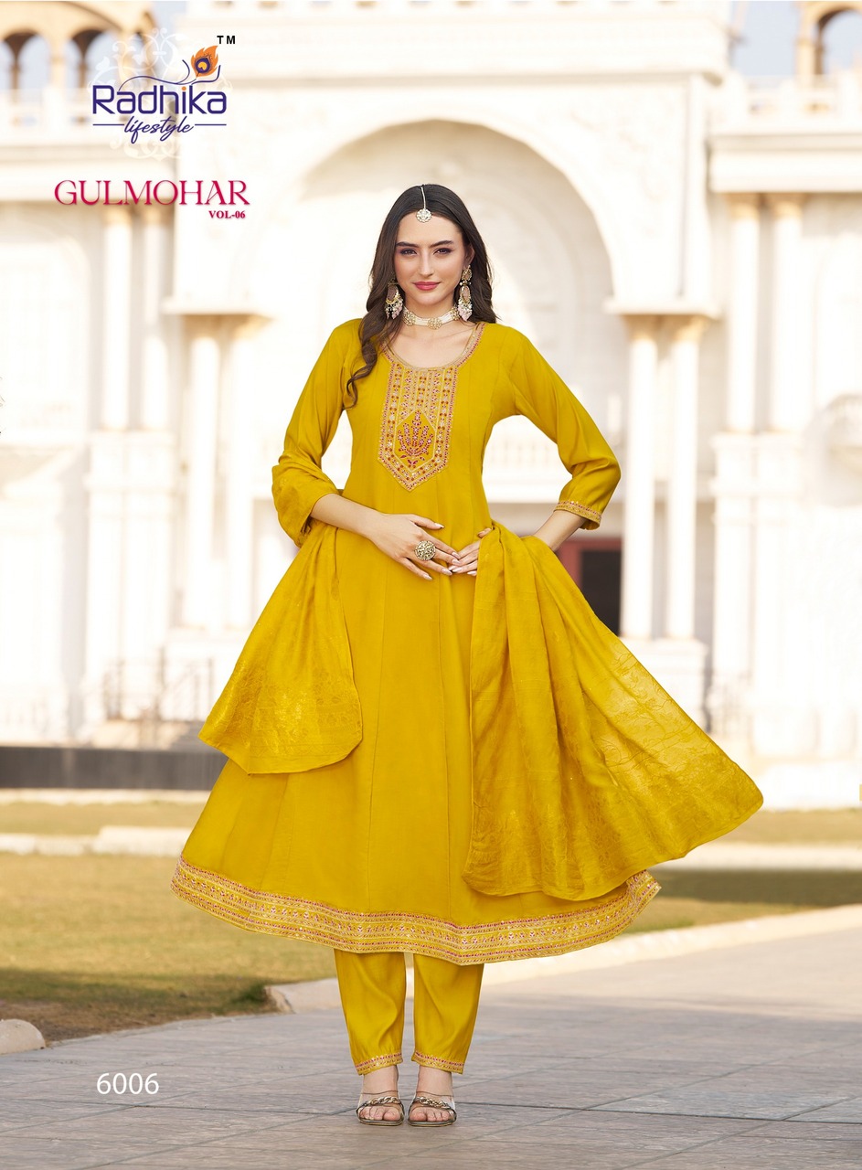 Radhika Lifestyle Gulmohar Vol 6  Anarkali Suits Catalog collection 5