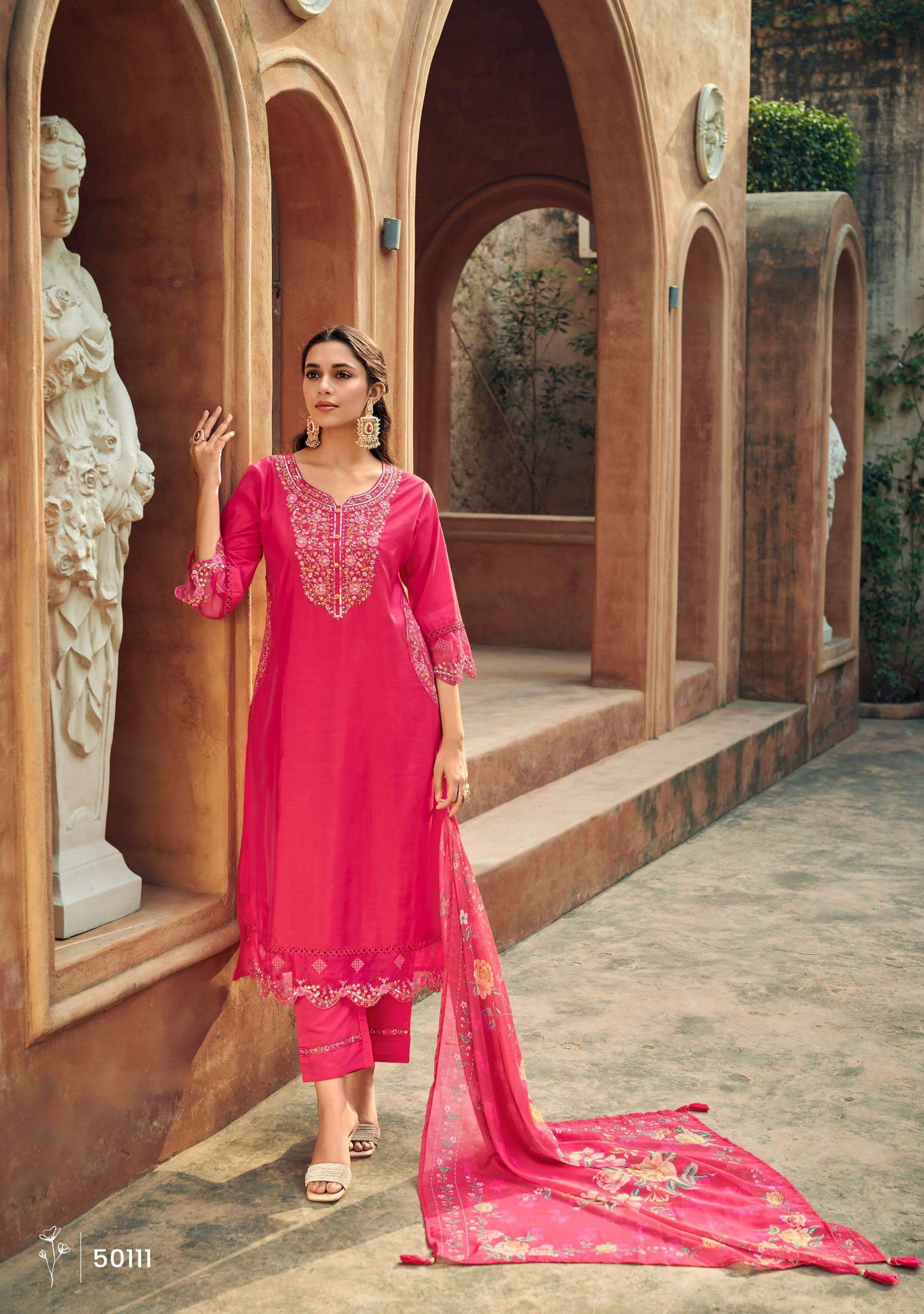 Lady Leela Gulmohar Embroidery Salwar Kameez Catalog collection 5