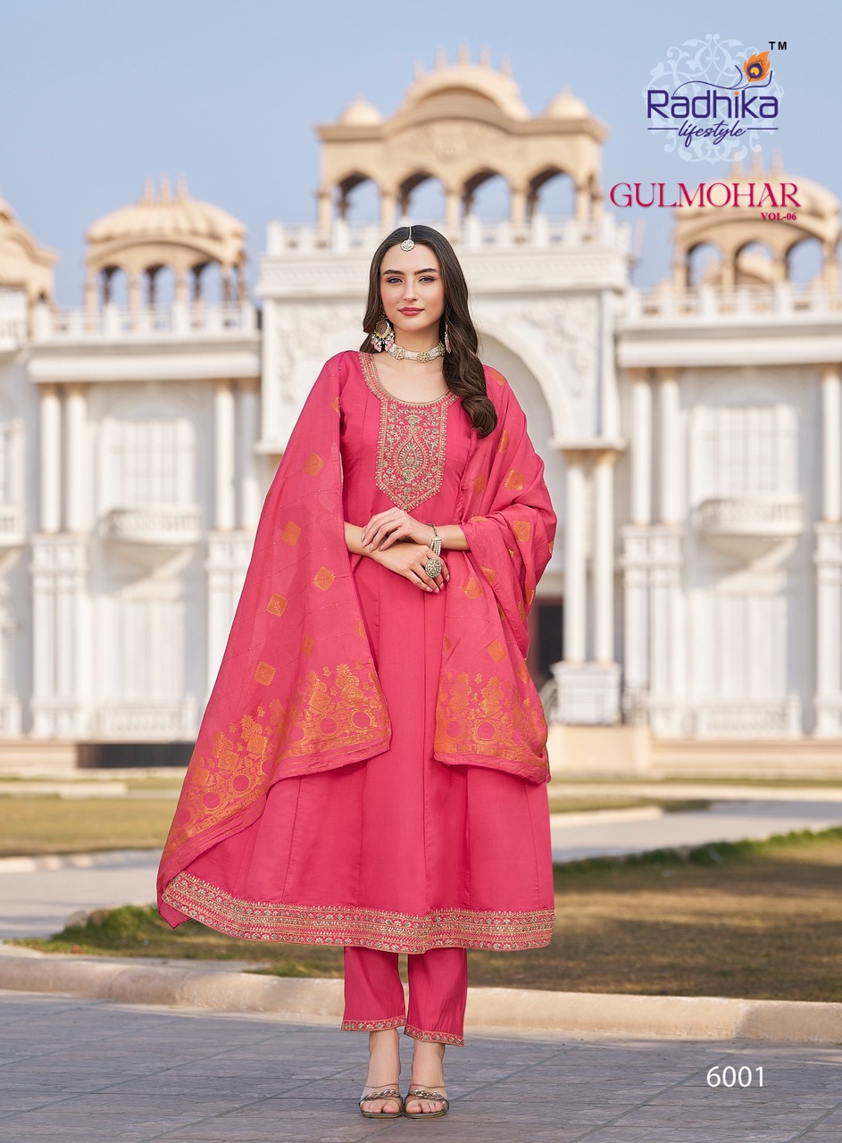 Radhika Lifestyle Gulmohar Vol 6  Anarkali Suits Catalog collection 7