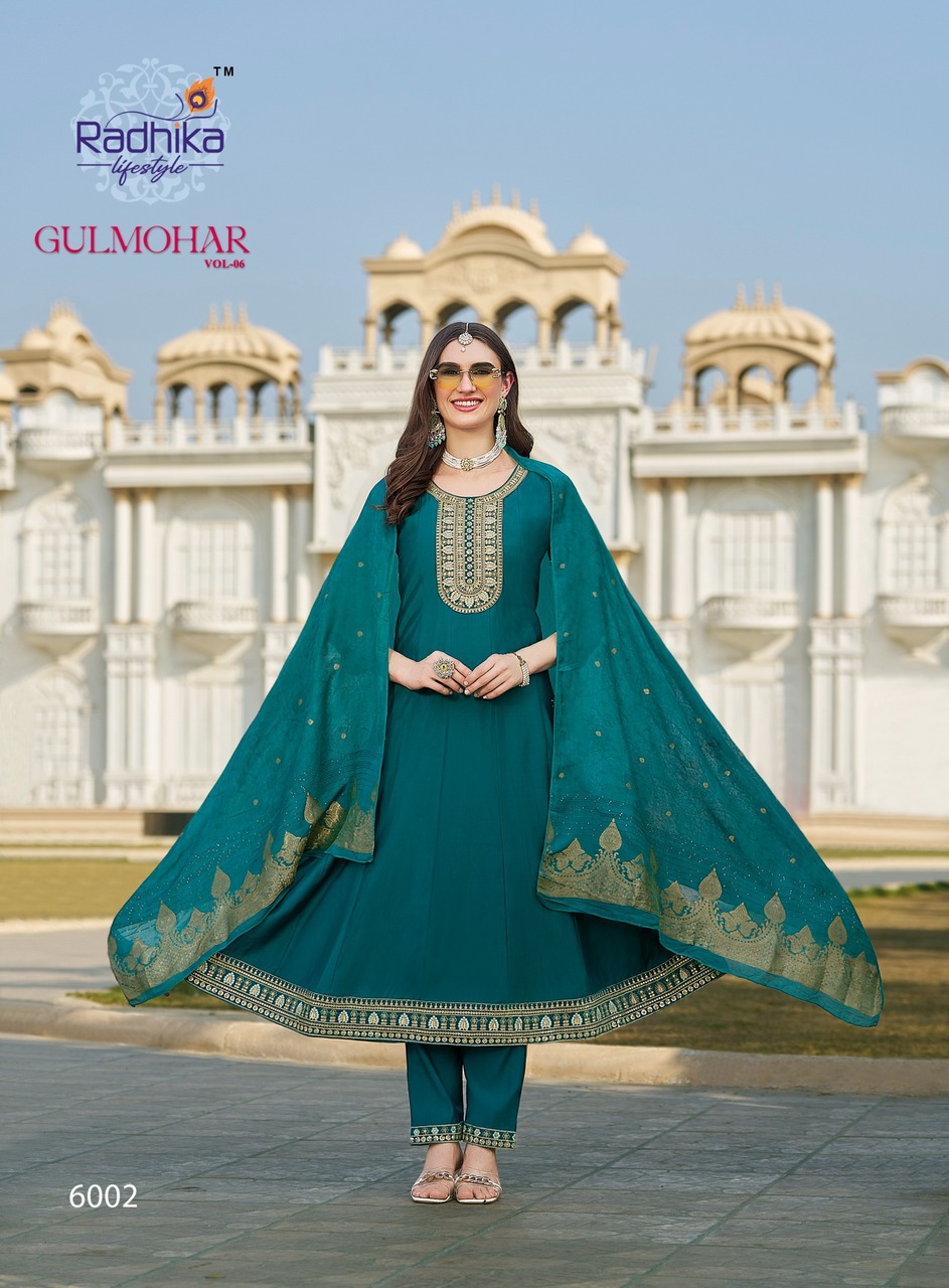 Radhika Lifestyle Gulmohar Vol 6  Anarkali Suits Catalog collection 6