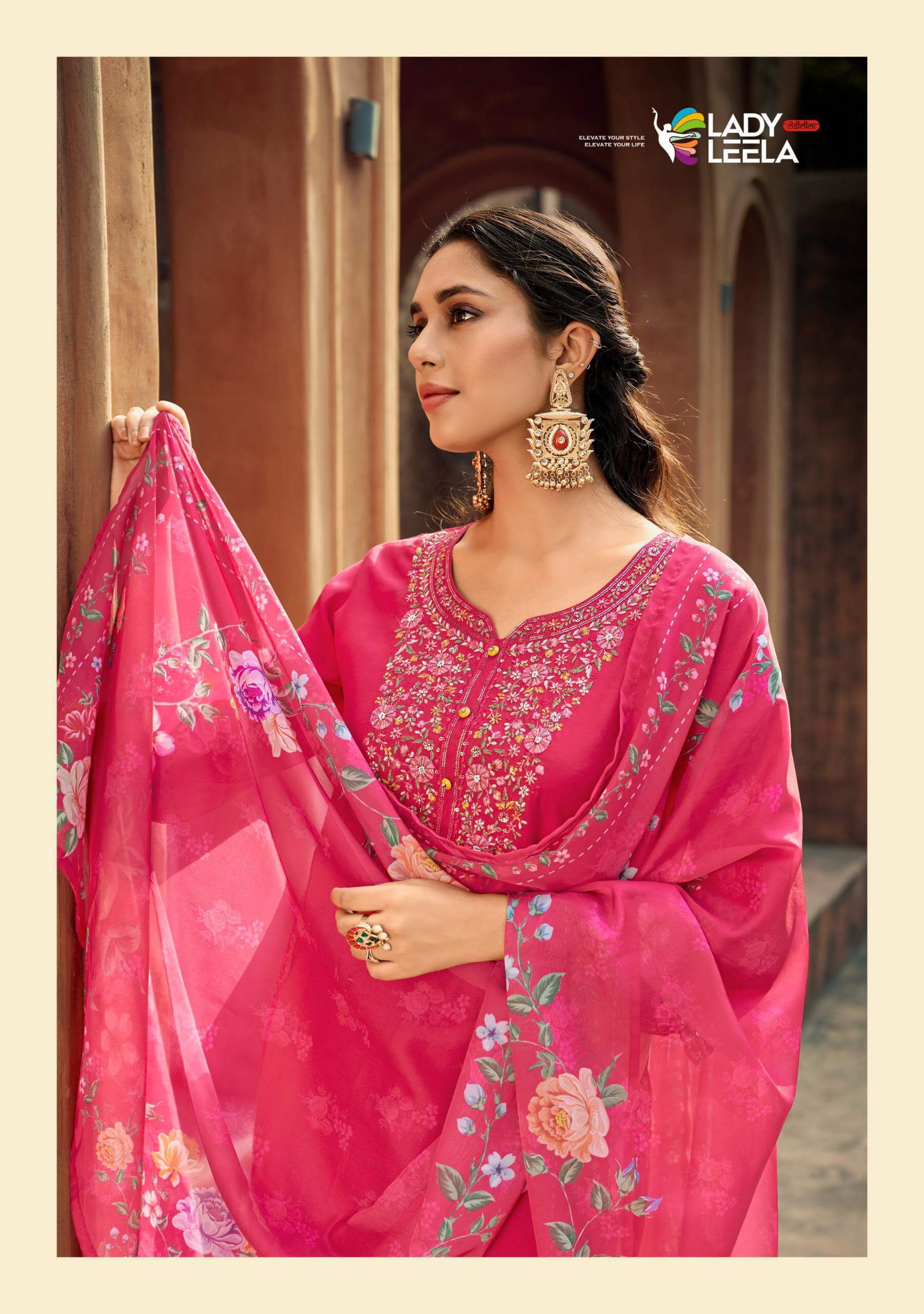 Lady Leela Gulmohar Embroidery Salwar Kameez Catalog collection 6