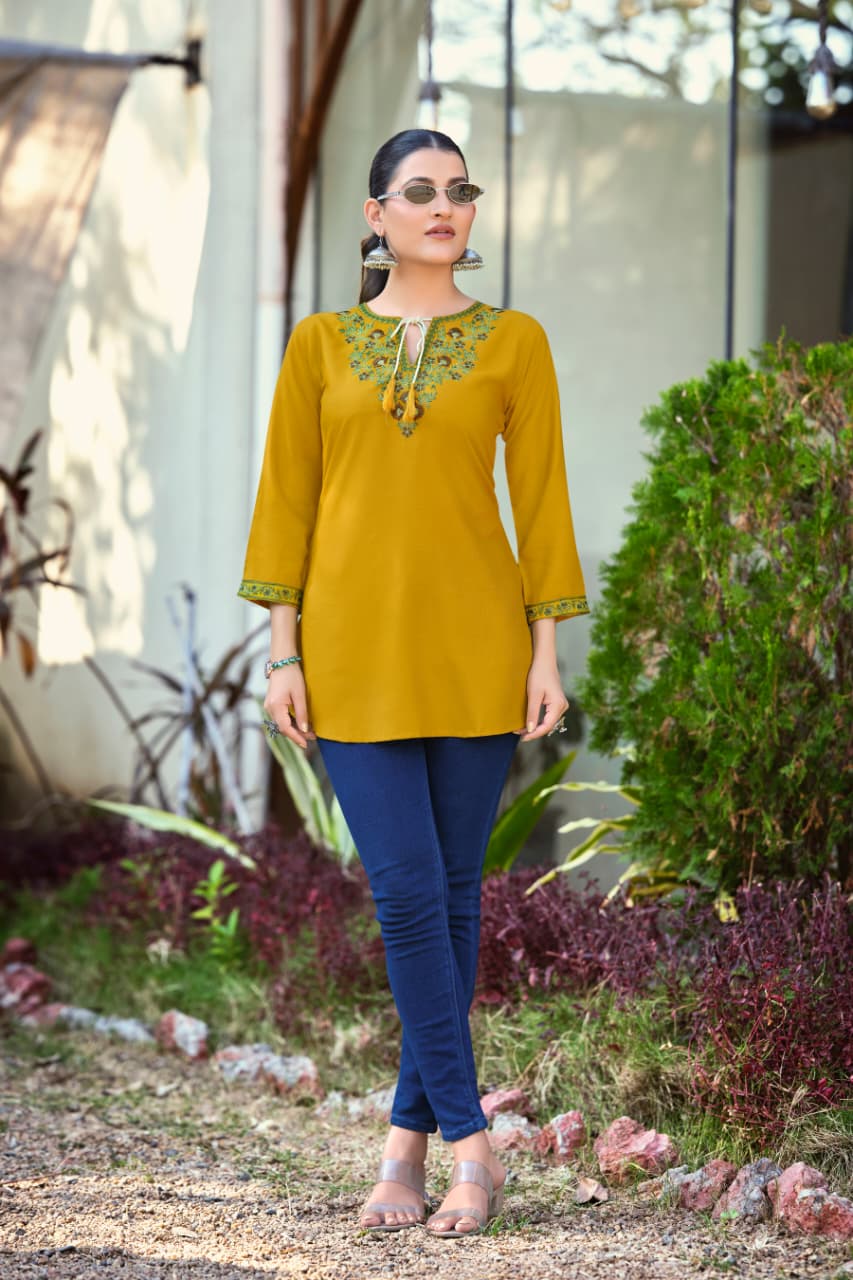 Tips And Tops Twinkle Rayon Kurti Catalog collection 4