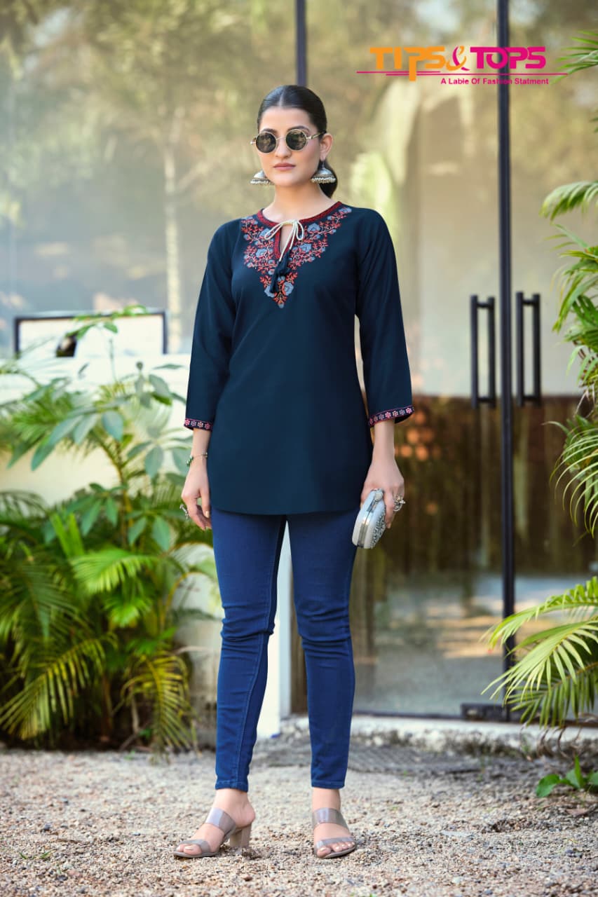 Tips And Tops Twinkle Rayon Kurti Catalog collection 7