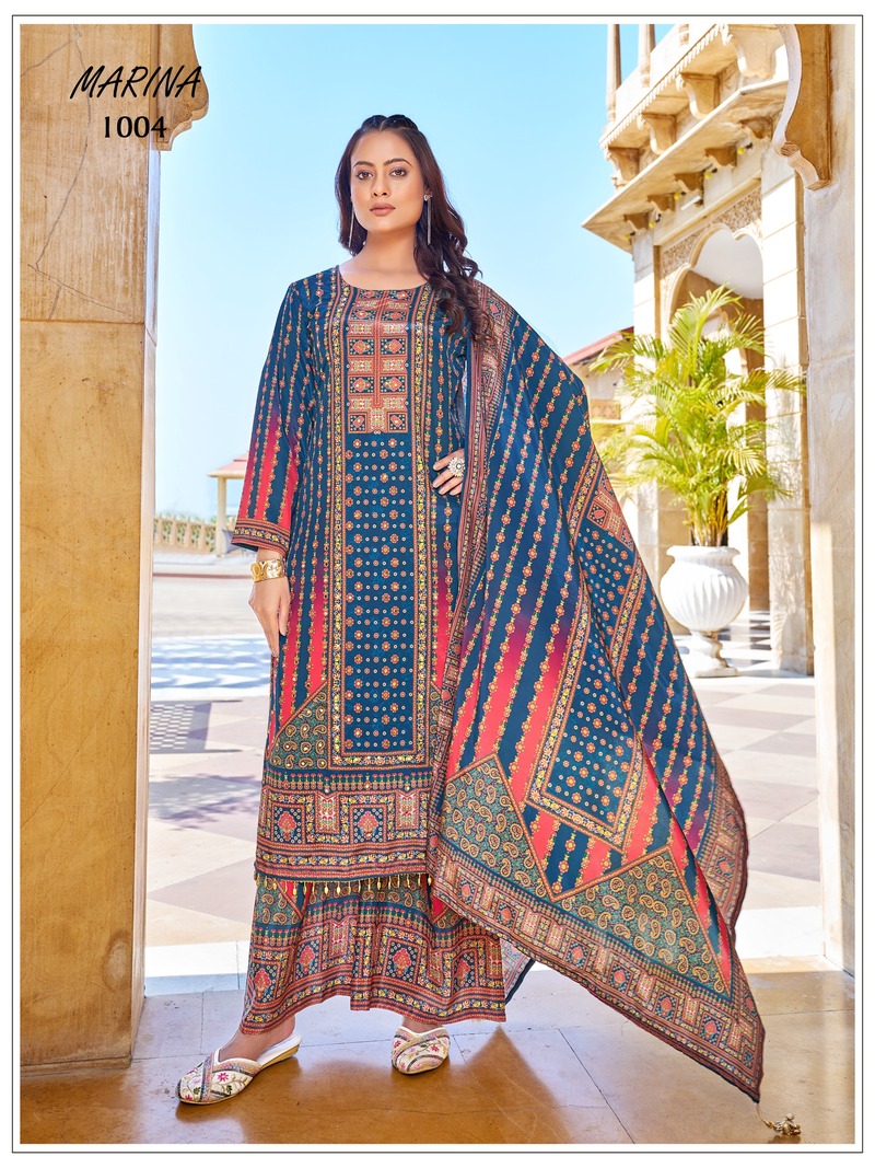 Aarvee Creation Marina Printed Salwar Kameez Catalog collection 6