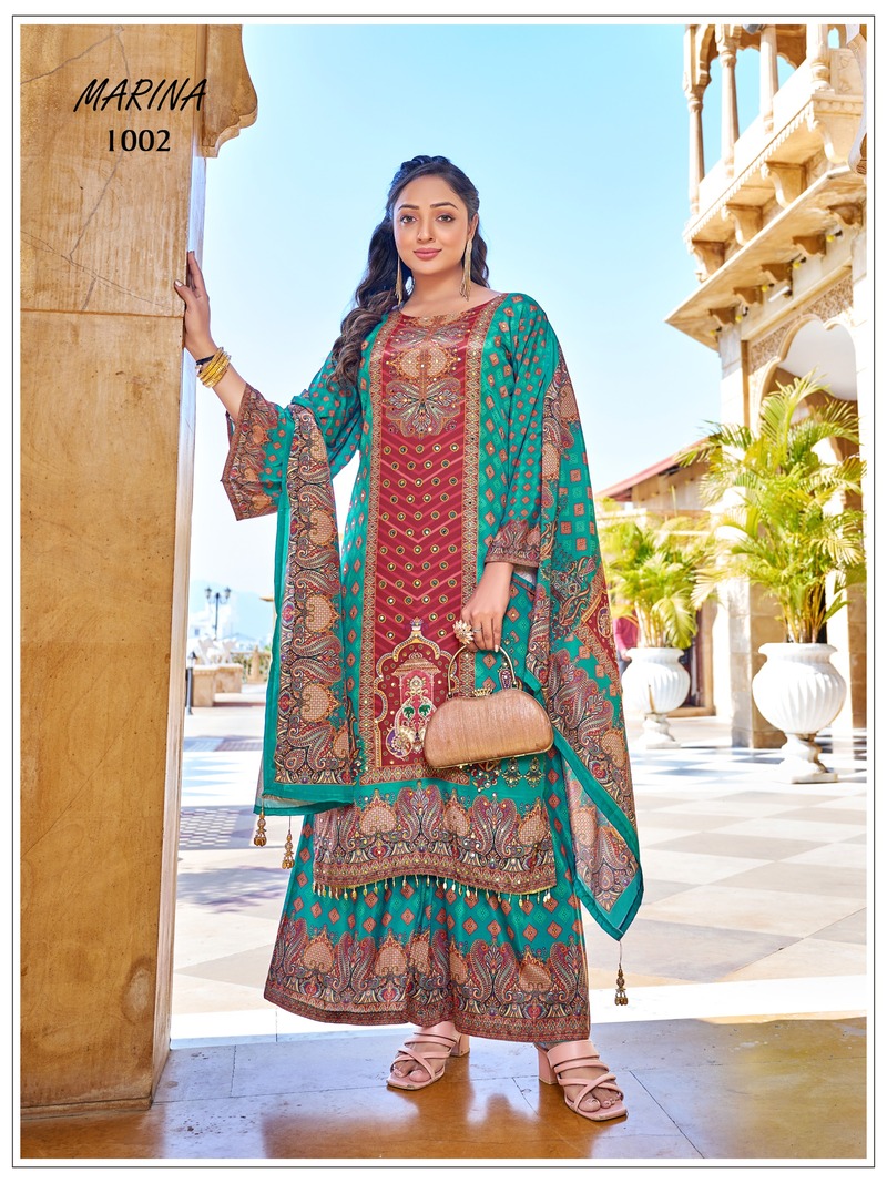 Aarvee Creation Marina Printed Salwar Kameez Catalog collection 1