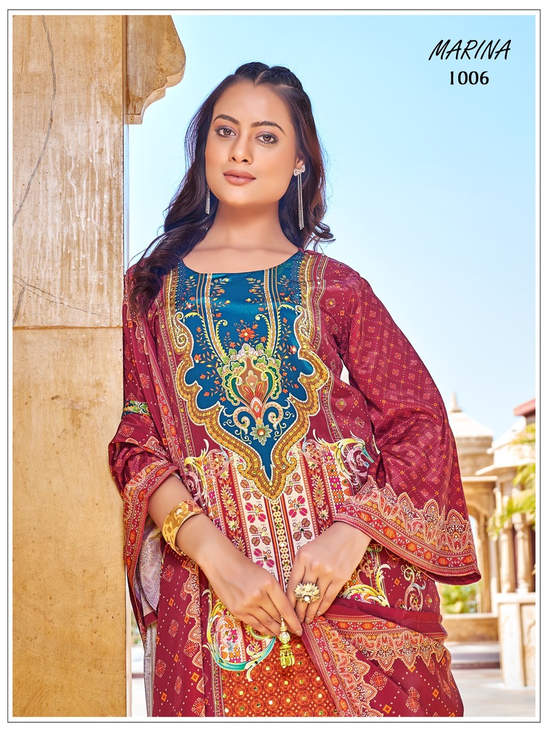 Aarvee Creation Marina Printed Salwar Kameez Catalog collection 4