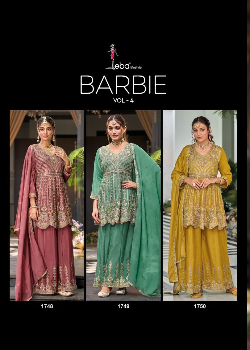 Eba Lifestyle Barbie Vol 4 Designer Salwar Suits Catalog collection 1