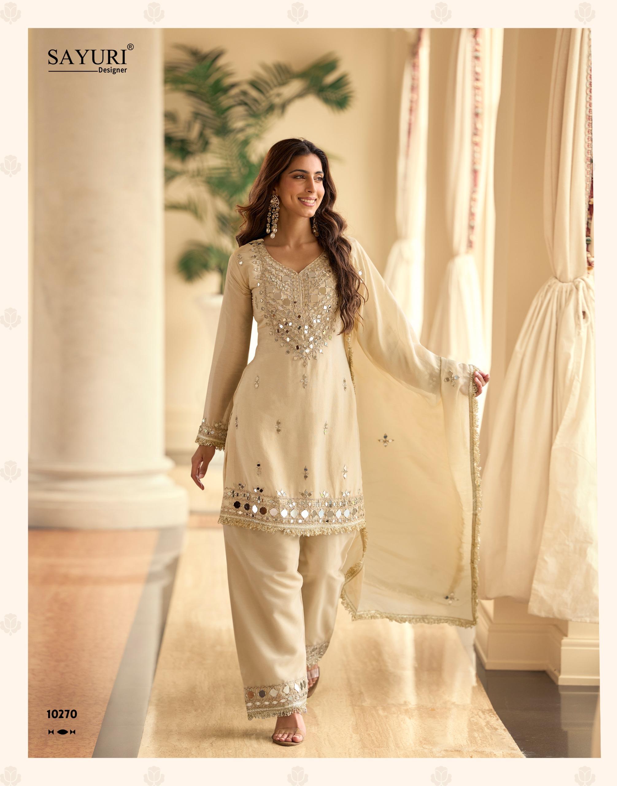 Sayuri Designer Mirror Kurti Palazzo Dupatta Set collection 3