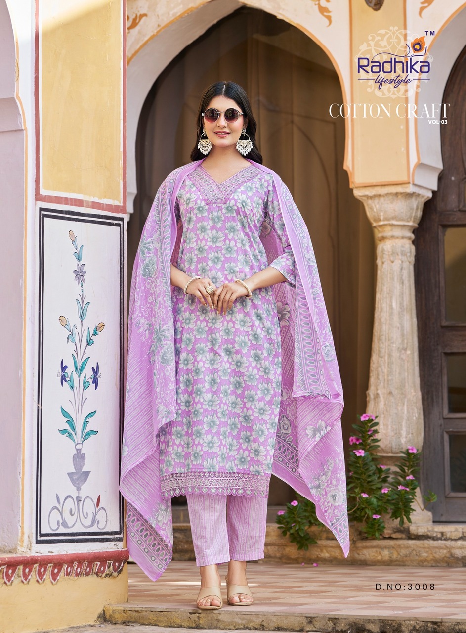 Radhika Lifestyle Cotton Craft Vol 3 Readymade Dress Catalog collection 8