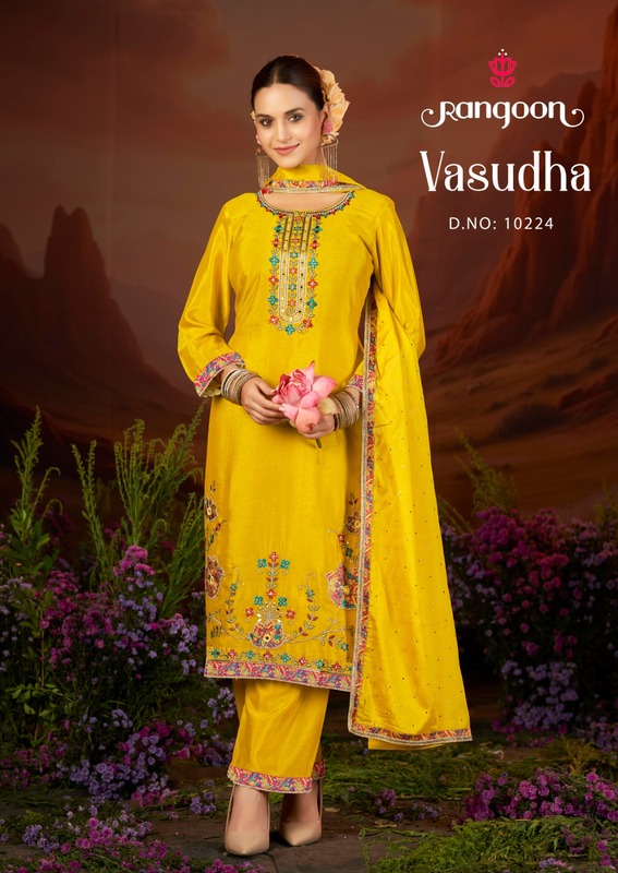 Rangoon Vasudha Embroidery Salwar Kameez Catalog collection 3