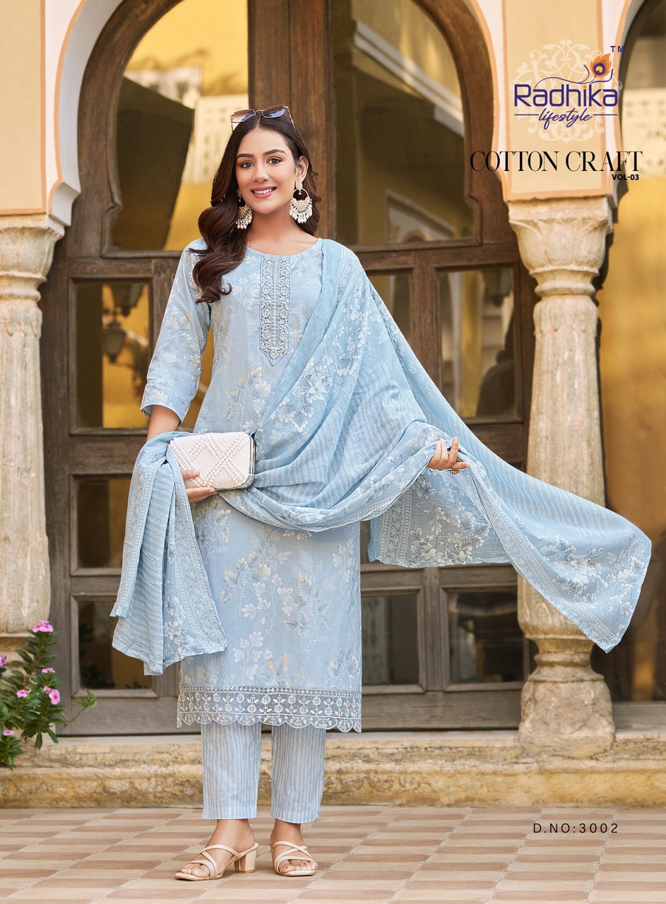 Radhika Lifestyle Cotton Craft Vol 3 Readymade Dress Catalog collection 7