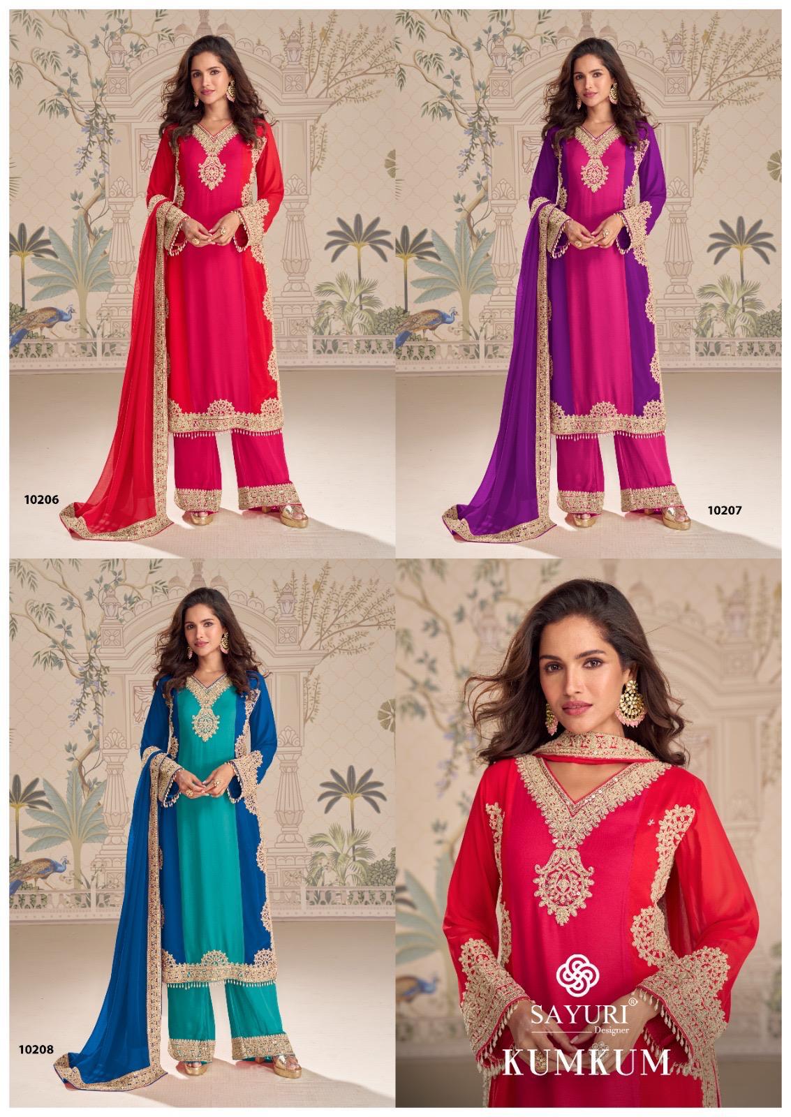 Sayuri Designer Kumkum Embroidery Salwar Kameez Catalog collection 1
