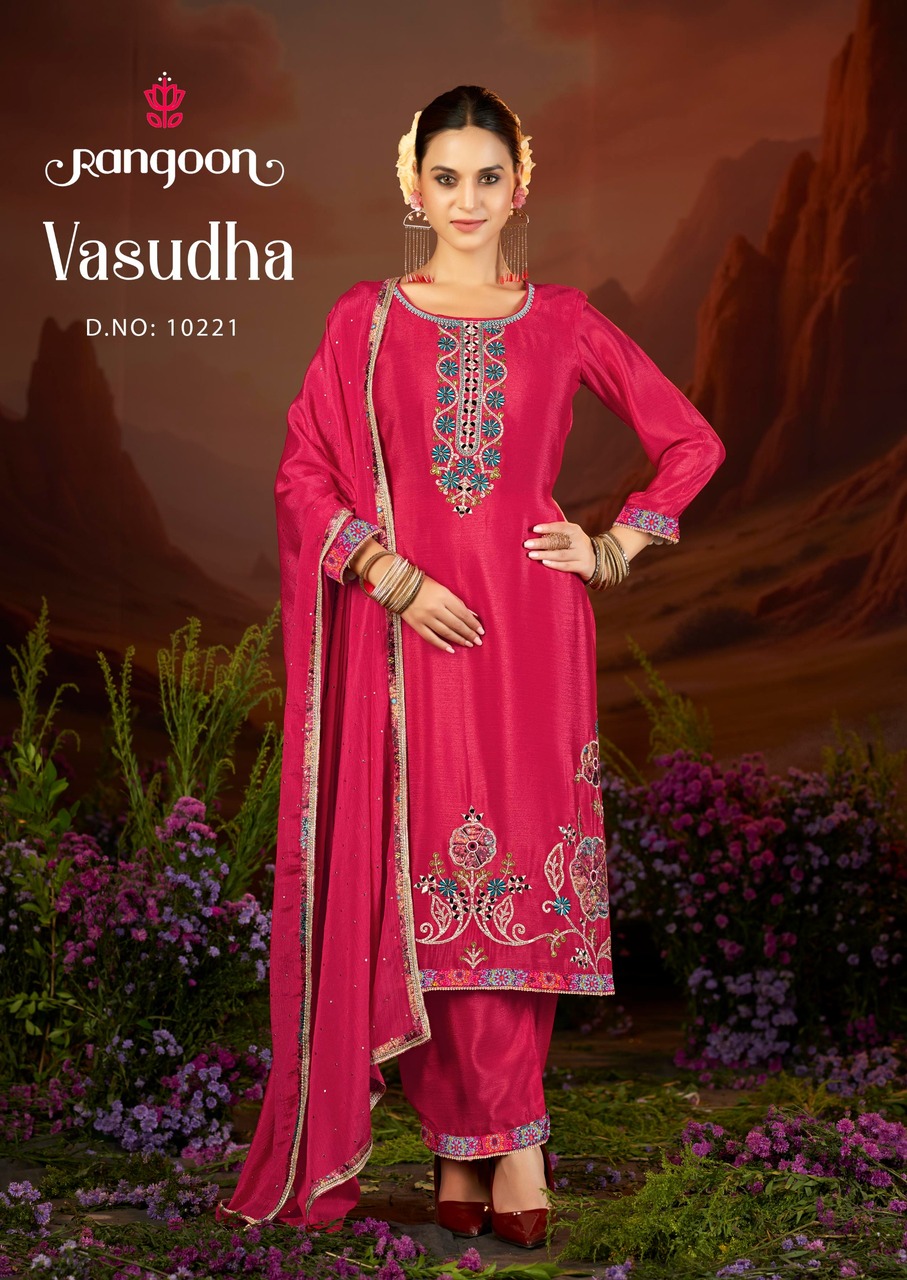 Rangoon Vasudha Embroidery Salwar Kameez Catalog collection 4