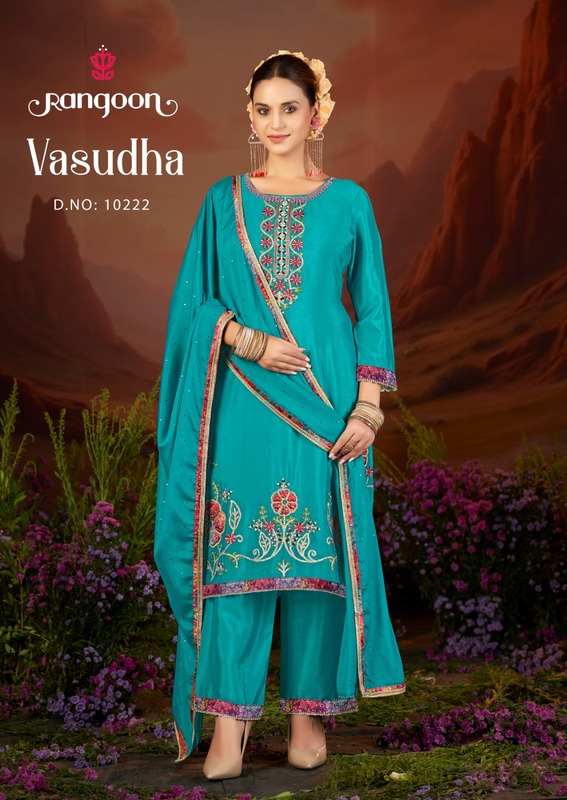 Rangoon Vasudha Embroidery Salwar Kameez Catalog collection 1