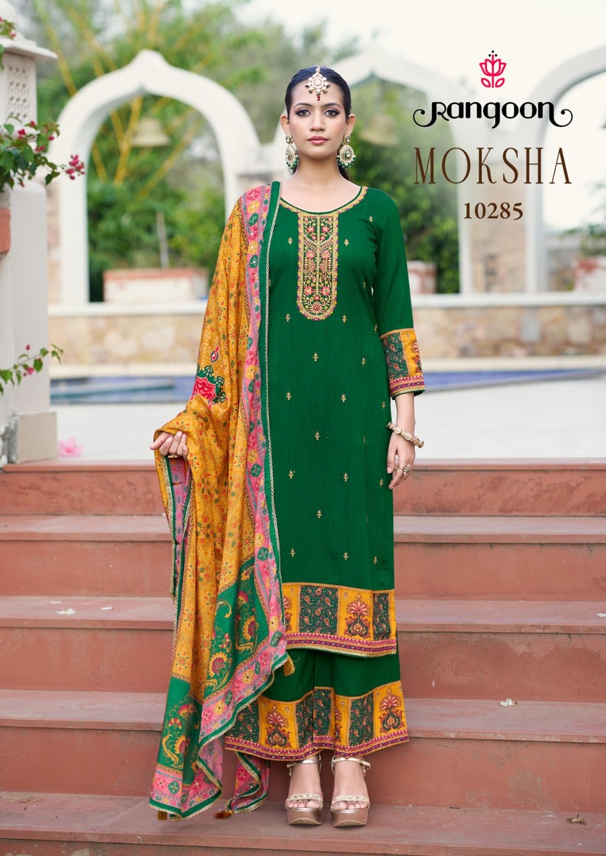 Rangoon Moksha Embroidery Salwar Kameez Catalog collection 6