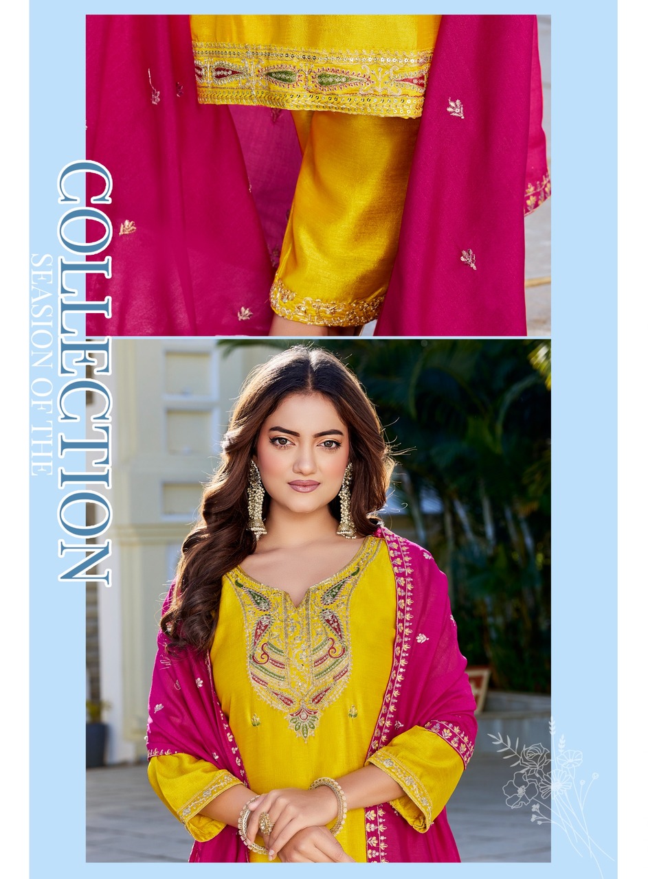 Radhika Lifestyle Rangat Vol 6 Embroidery Catalog collection 5