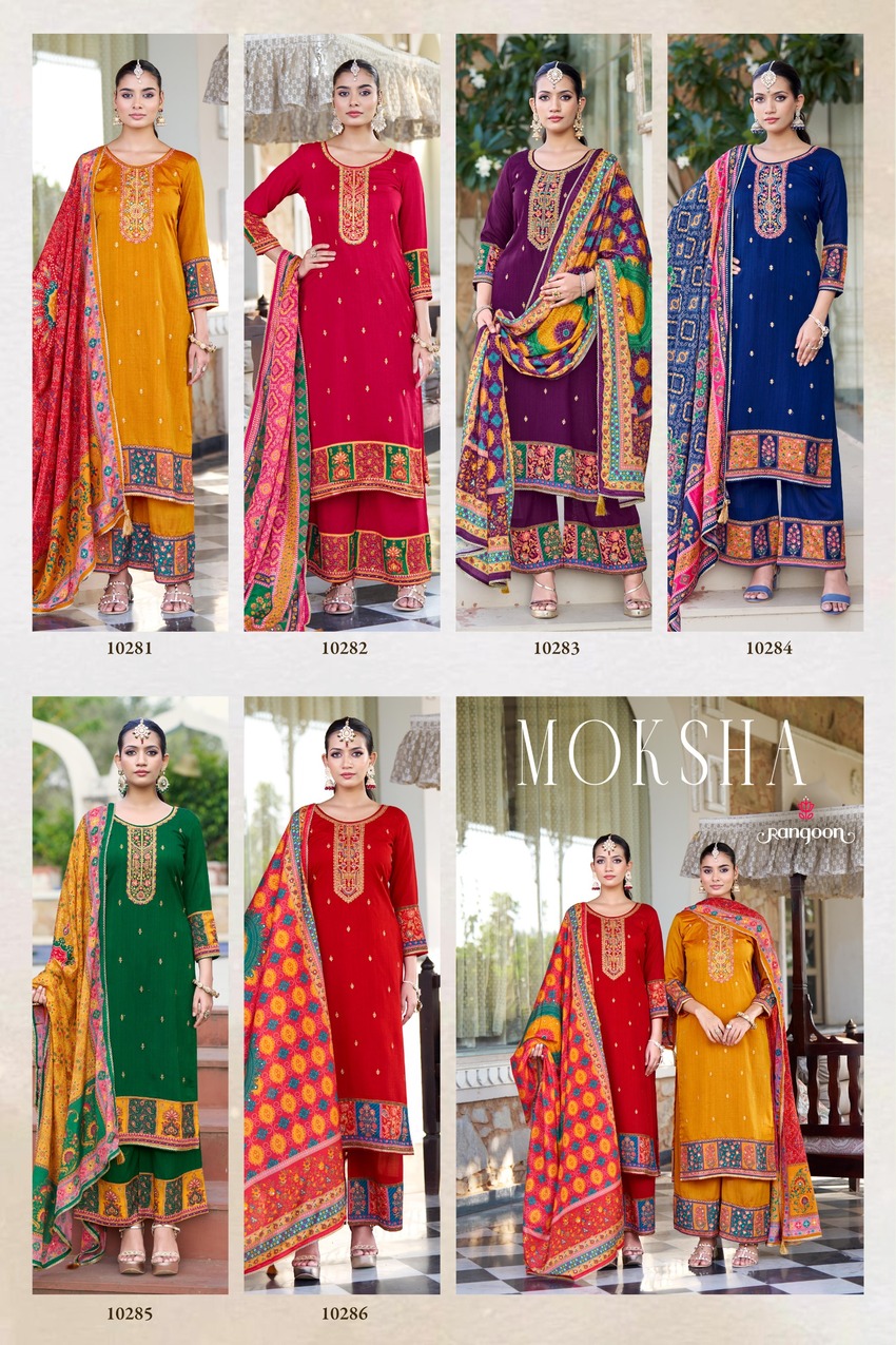 Rangoon Moksha Embroidery Salwar Kameez Catalog collection 2