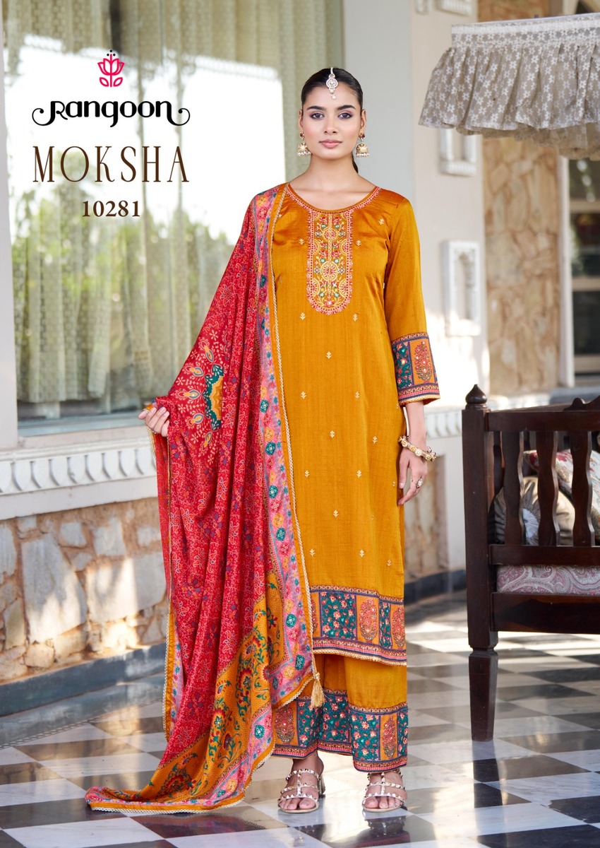Rangoon Moksha Embroidery Salwar Kameez Catalog collection 4