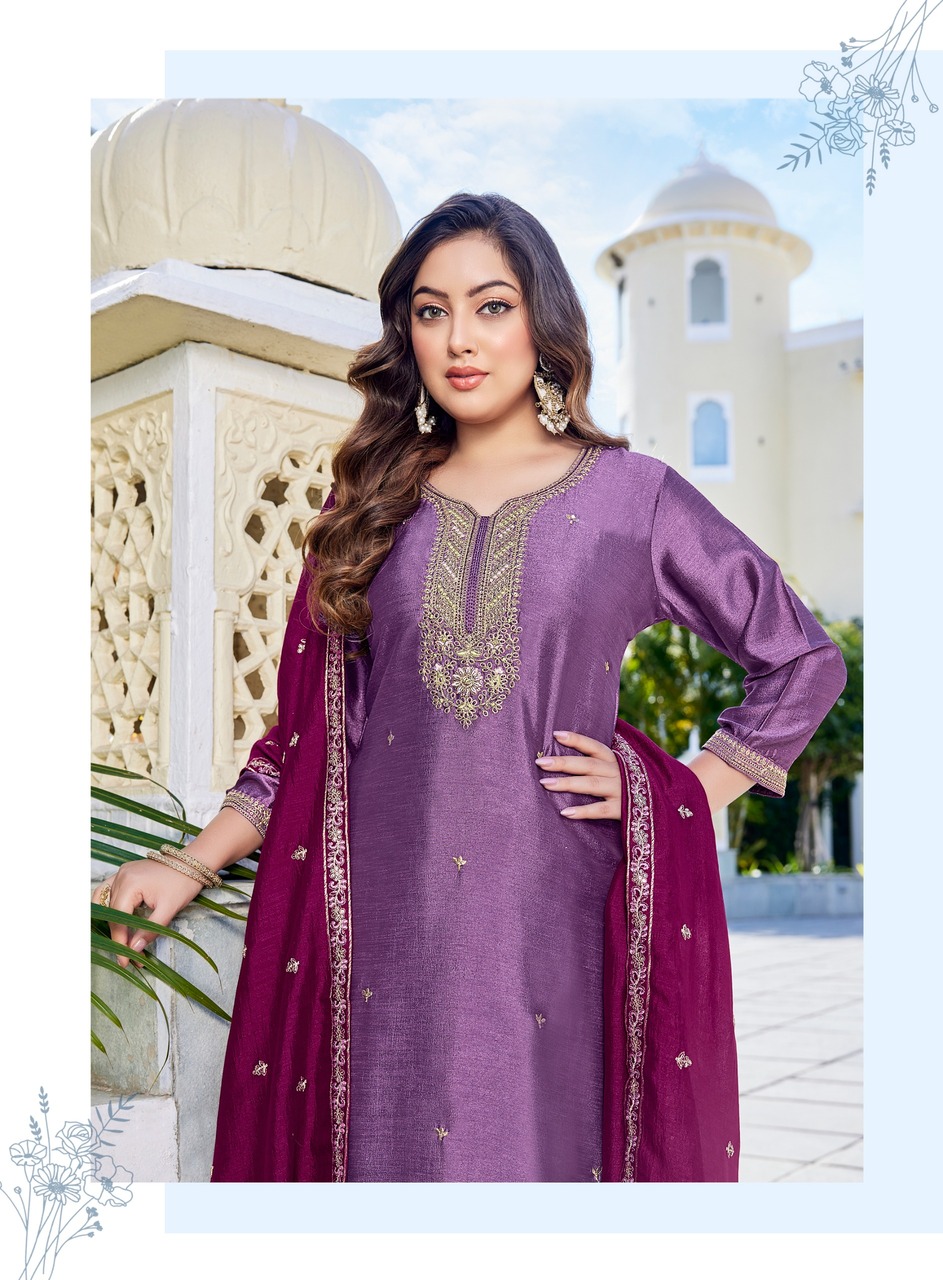 Radhika Lifestyle Rangat Vol 6 Embroidery Catalog collection 4