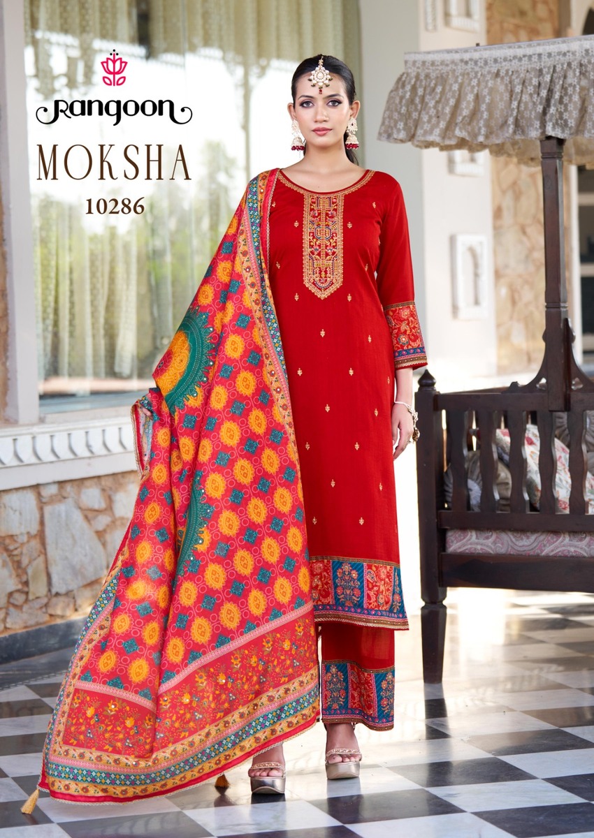 Rangoon Moksha Embroidery Salwar Kameez Catalog collection 5