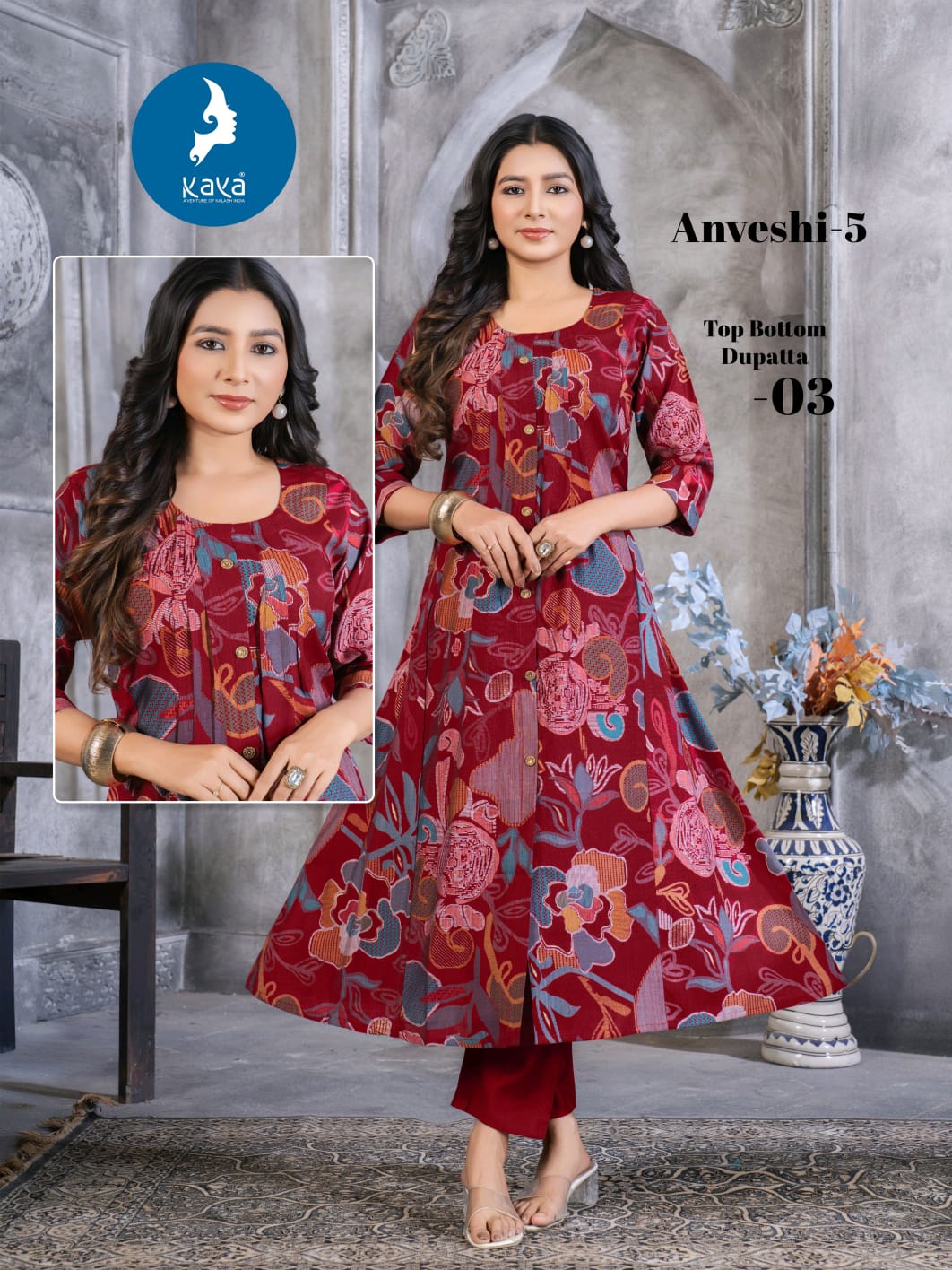 Kaya Kurti Anveshi Vol 5 Kurtis With Bottom Catalog collection 6