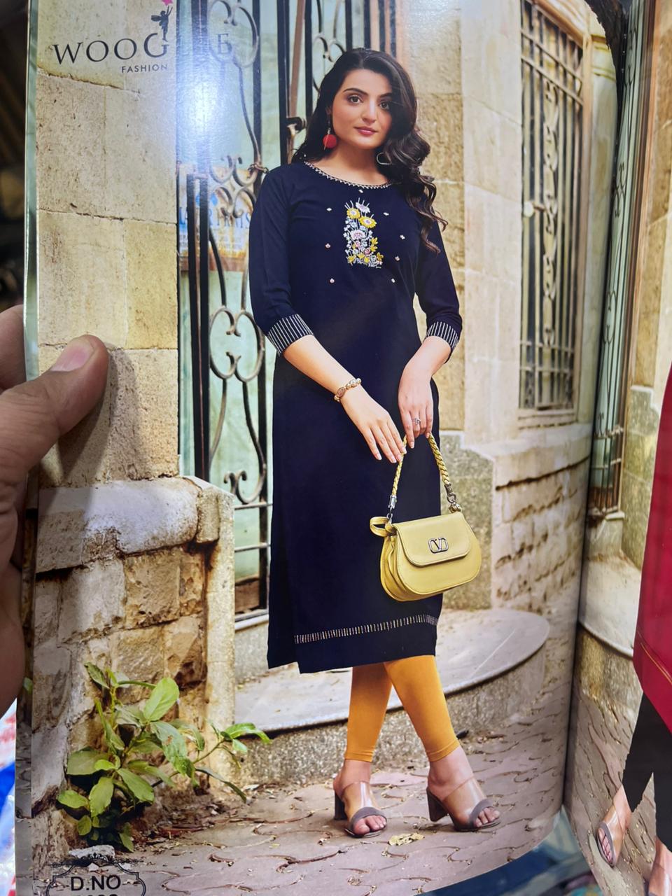 Wooglee Fashion Barbella Vol 14 Rayon Kurti Catalog collection 4