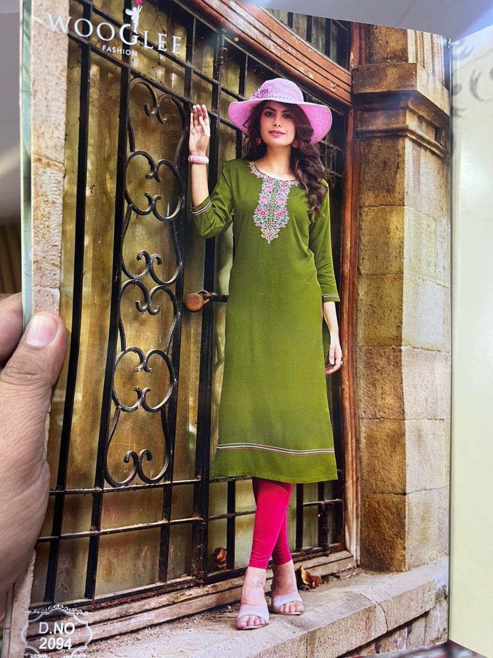 Wooglee Fashion Barbella Vol 14 Rayon Kurti Catalog collection 1