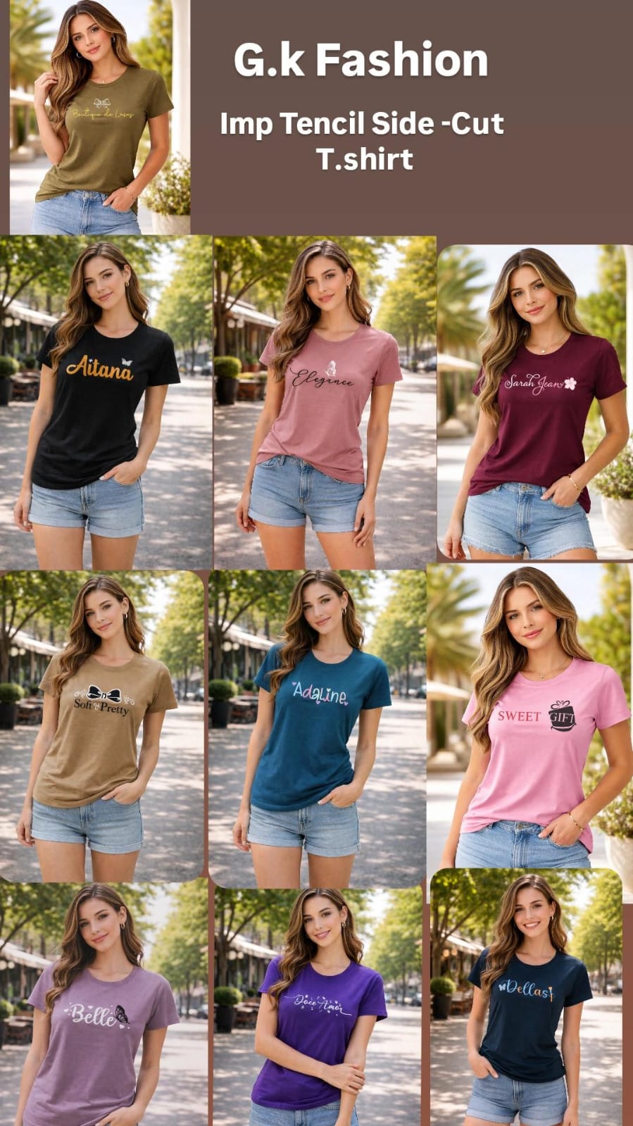 GK Fashion Tencil T shirt Catalog collection 1