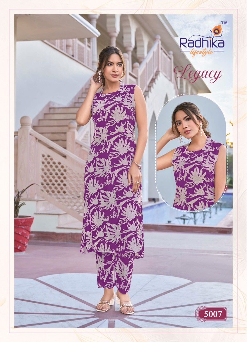 Radhika Lifestyle Legacy Vol 5 Co Ord Set Catalog collection 3