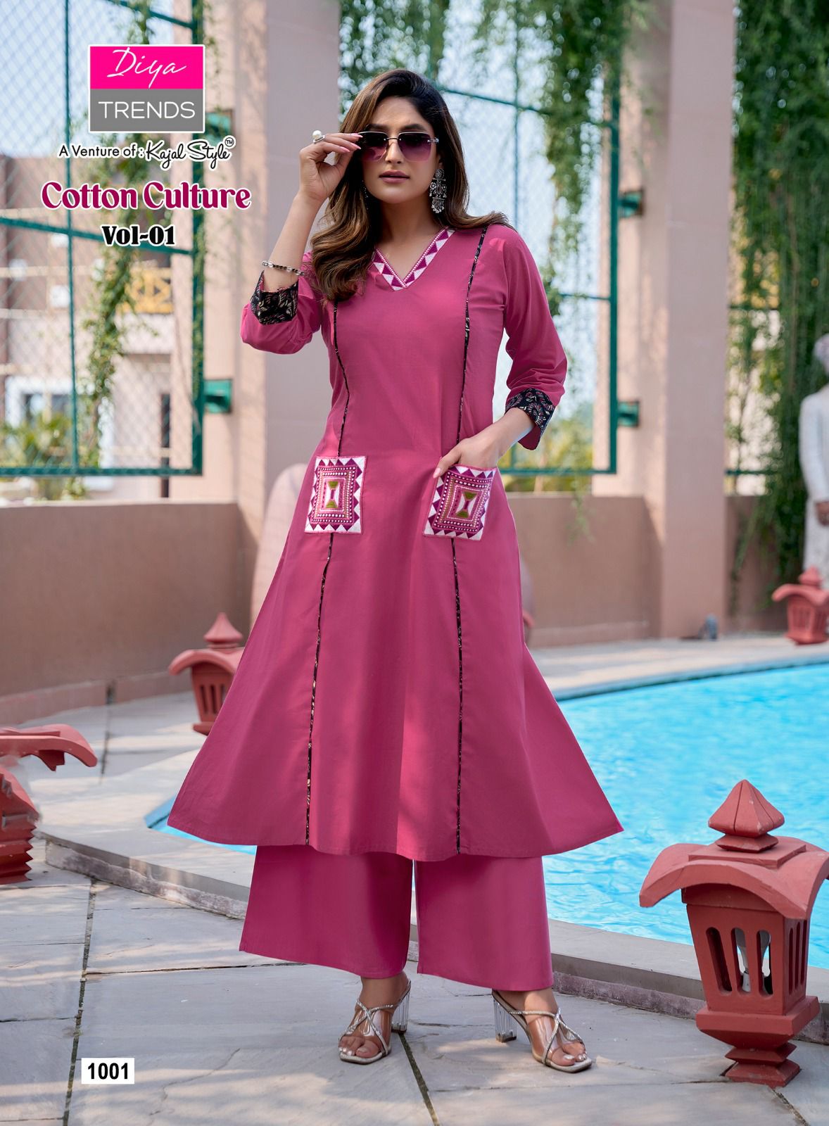 Diya Trends Cotton Culture Kurti Palazzo Set Size Set collection 2