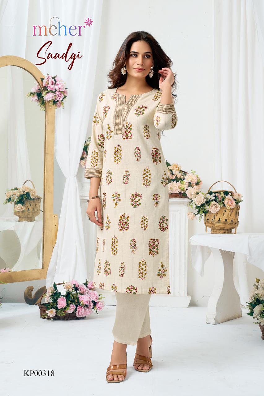 Meher Saadgi Co Ord Set Catalog collection 5