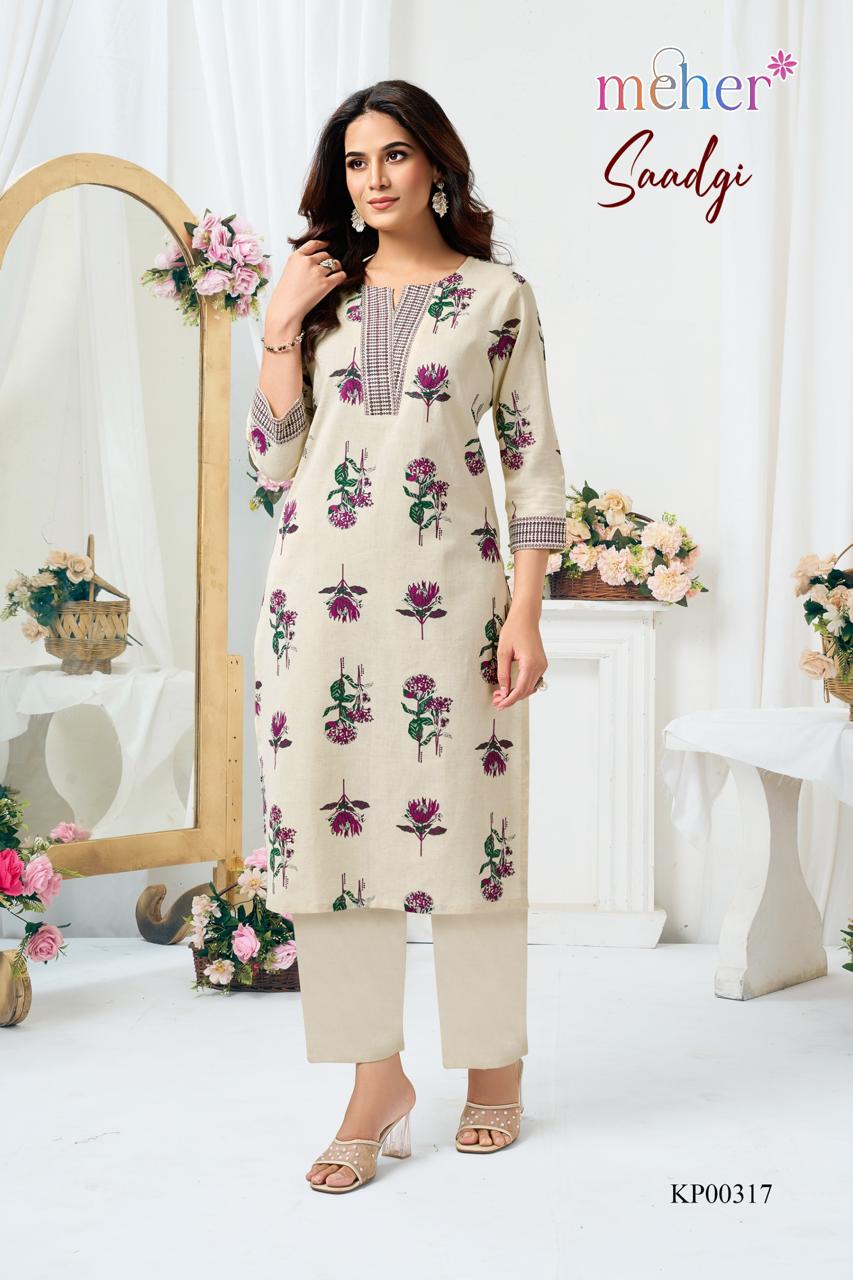 Meher Saadgi Co Ord Set Catalog collection 6