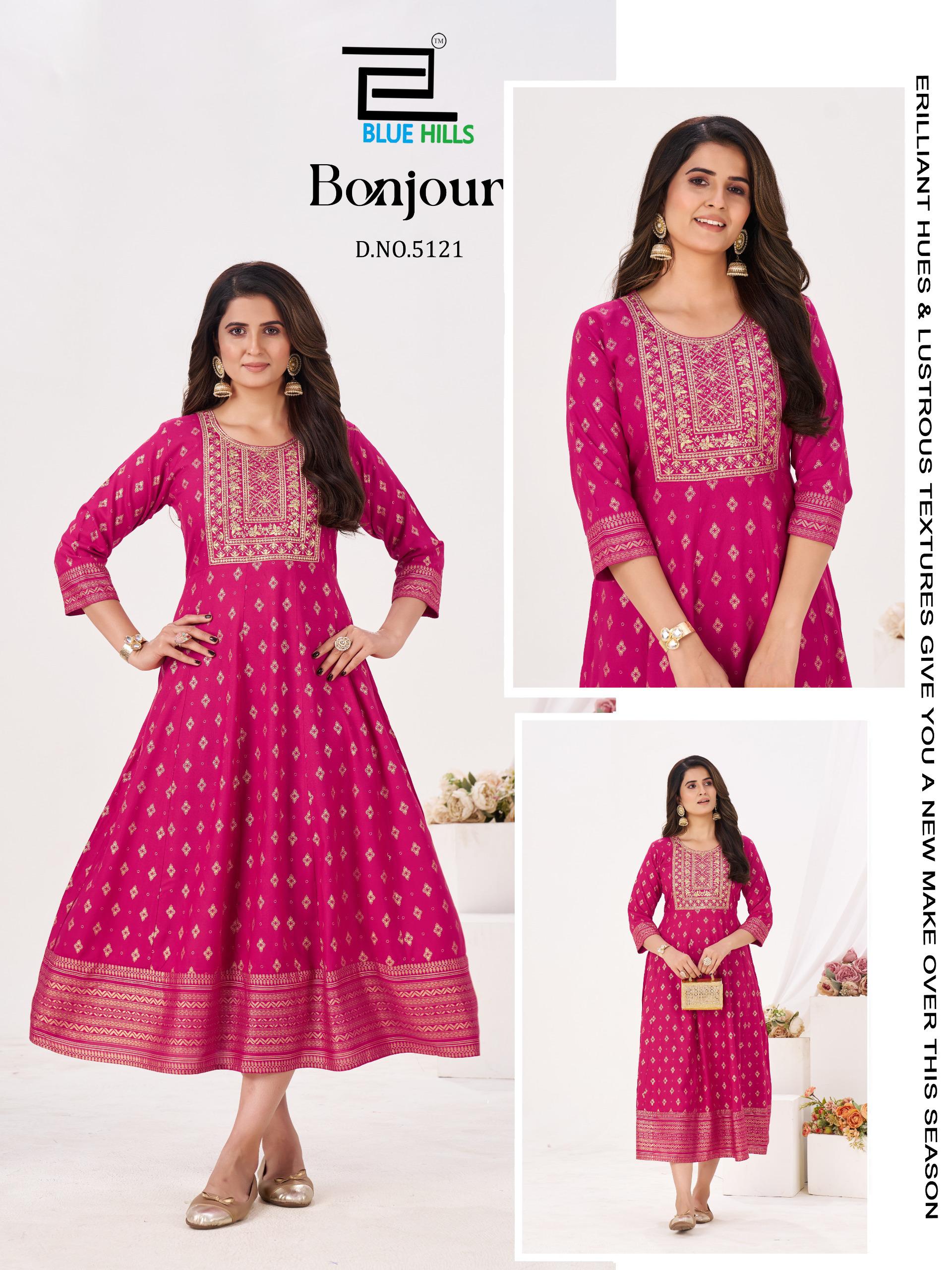 Blue Hills Bonjour Anarkali Kurti Catalog collection 2