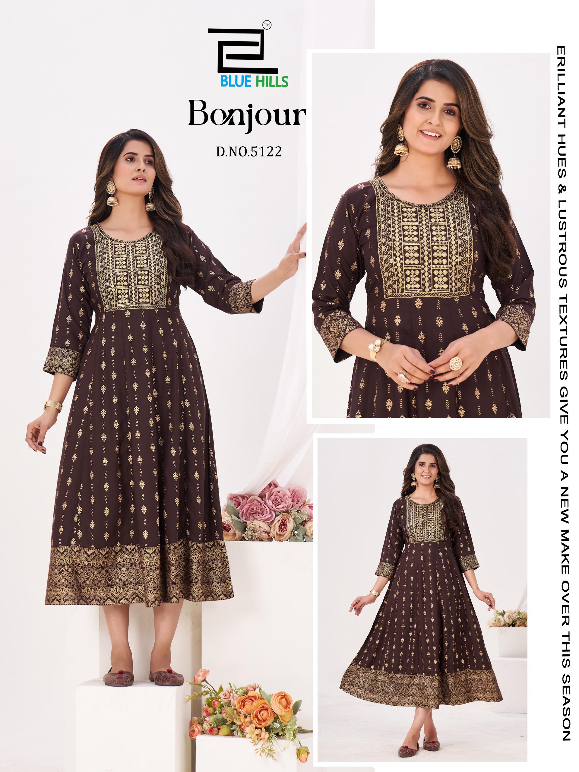 Blue Hills Bonjour Anarkali Kurti Catalog collection 3