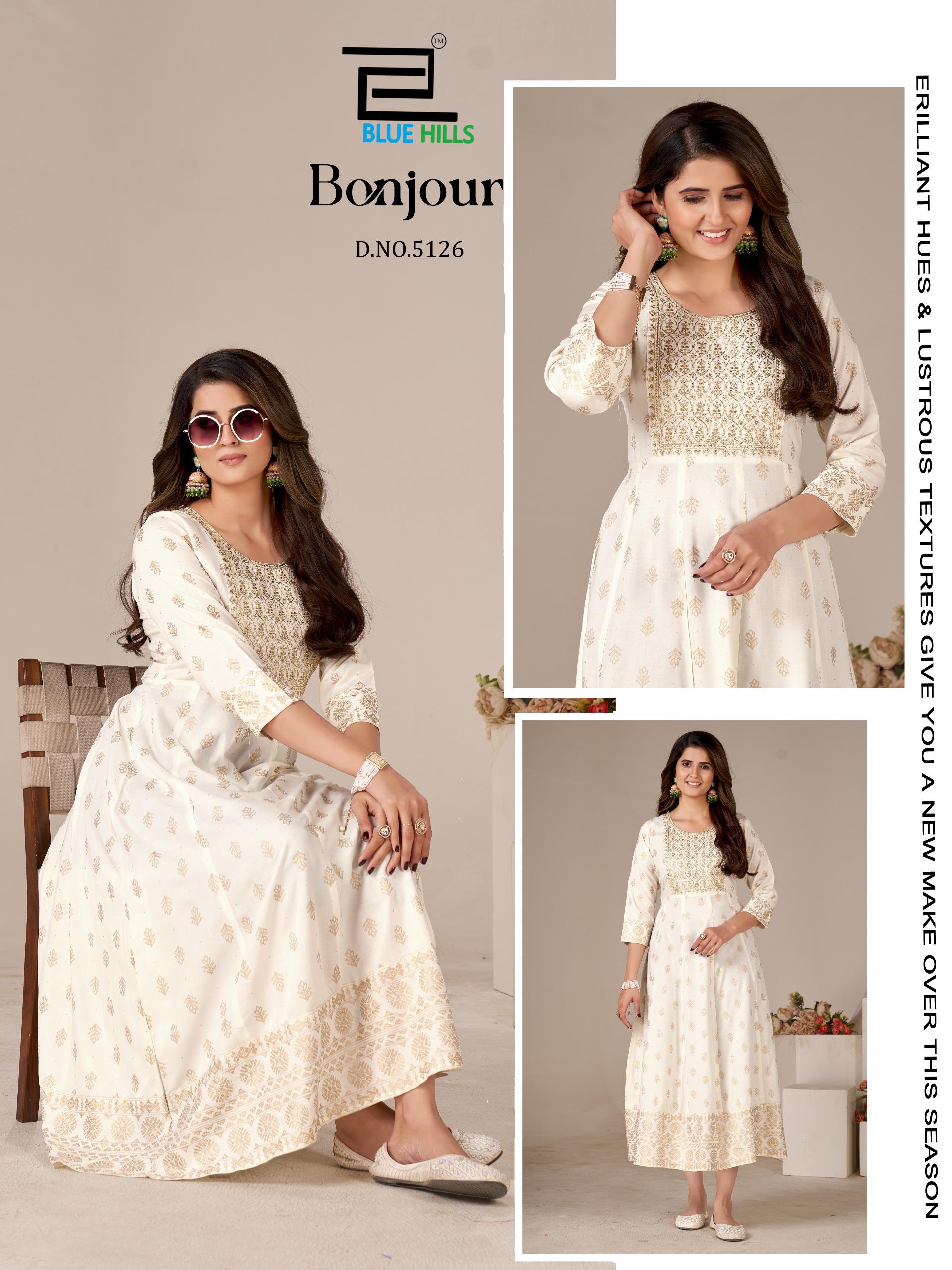 Blue Hills Bonjour Anarkali Kurti Catalog collection 7