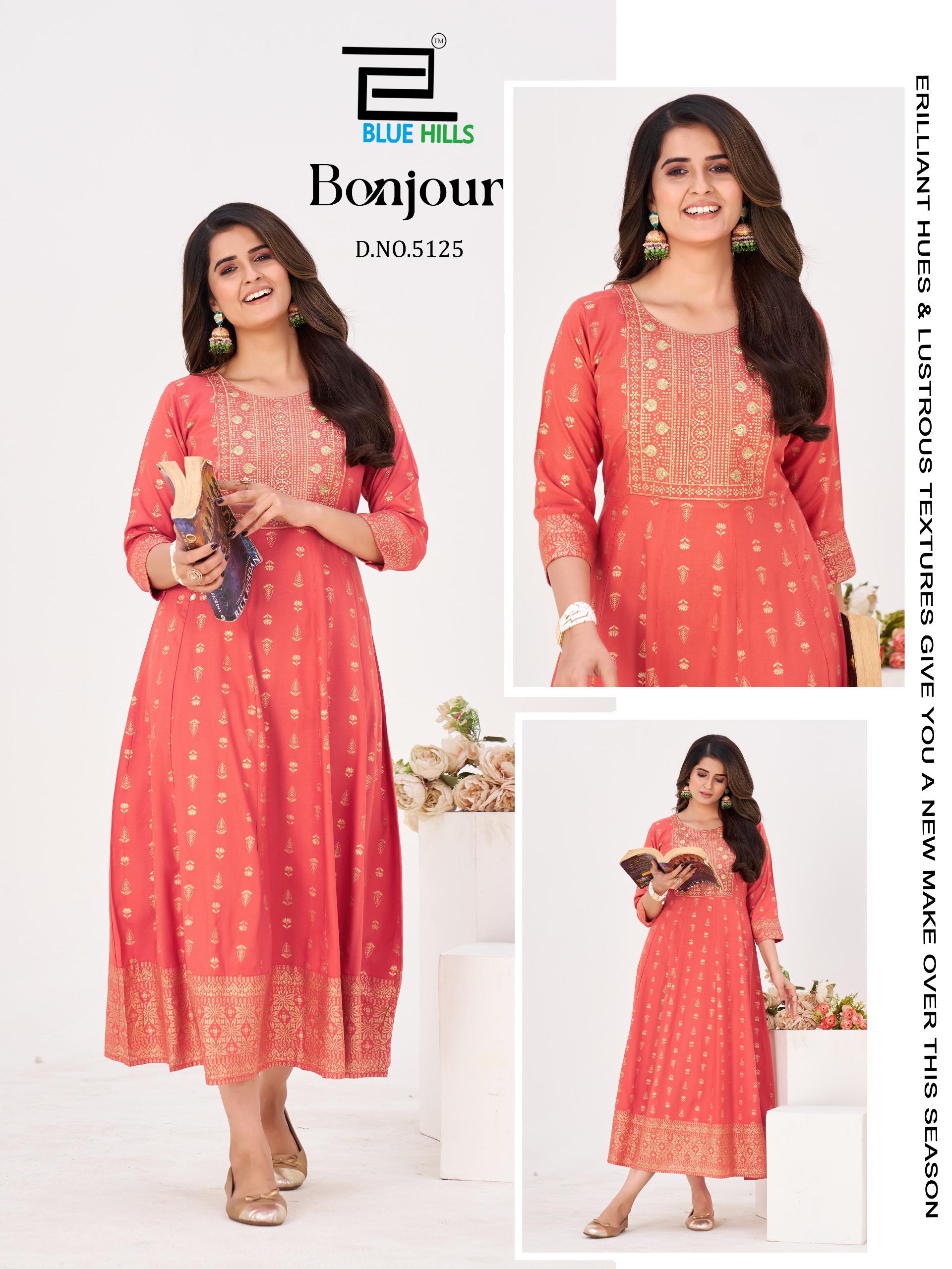 Blue Hills Bonjour Anarkali Kurti Catalog collection 6
