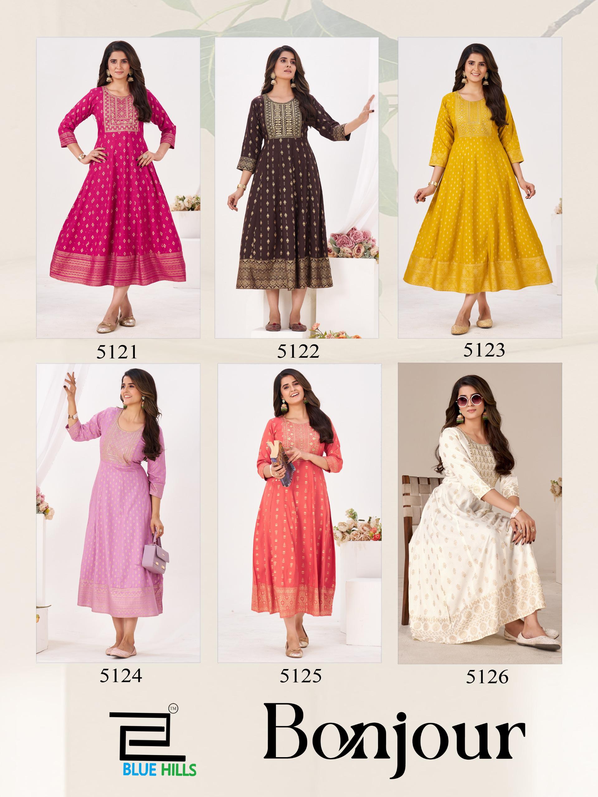 Blue Hills Bonjour Anarkali Kurti Catalog collection 1