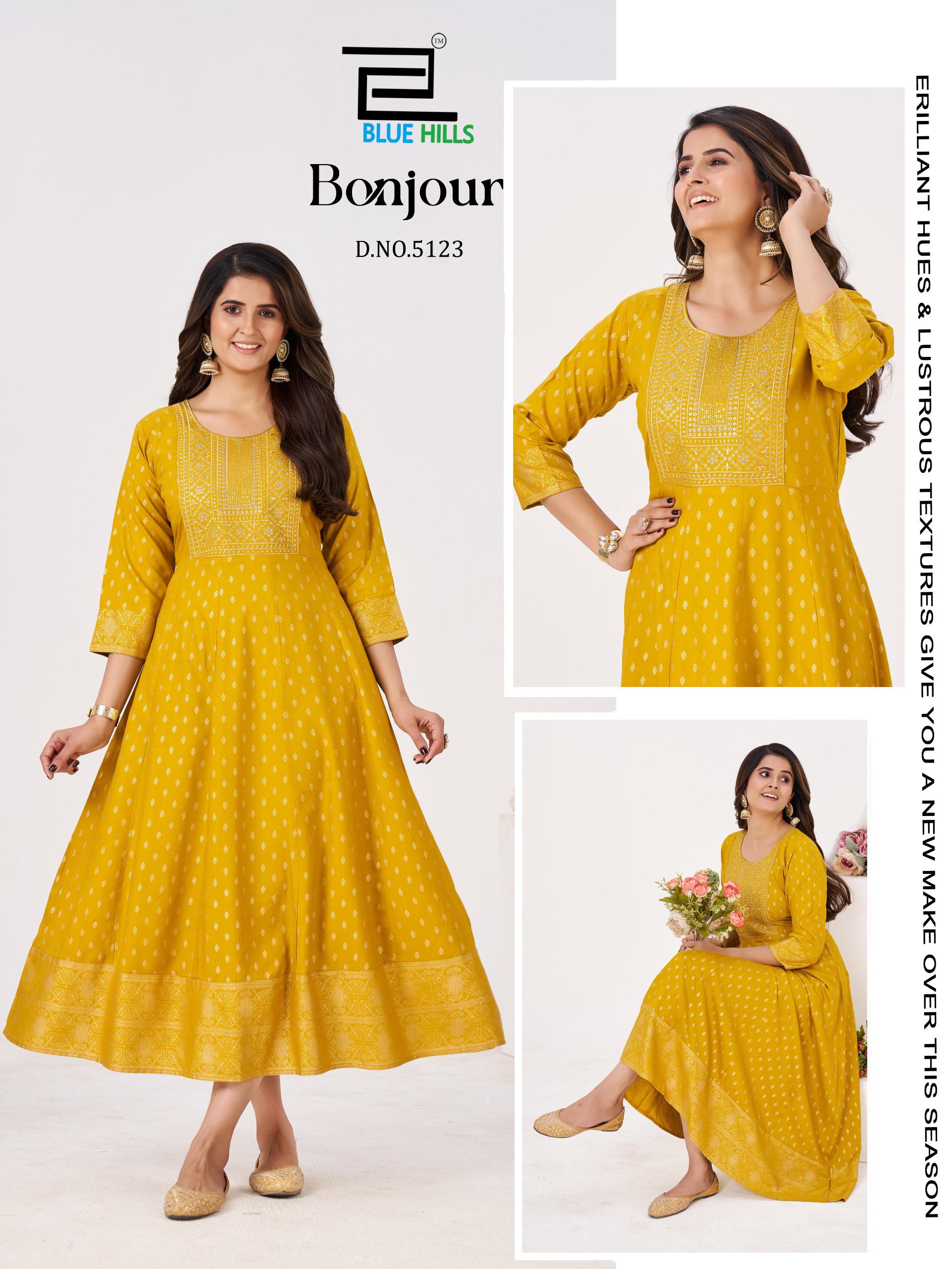 Blue Hills Bonjour Anarkali Kurti Catalog collection 5