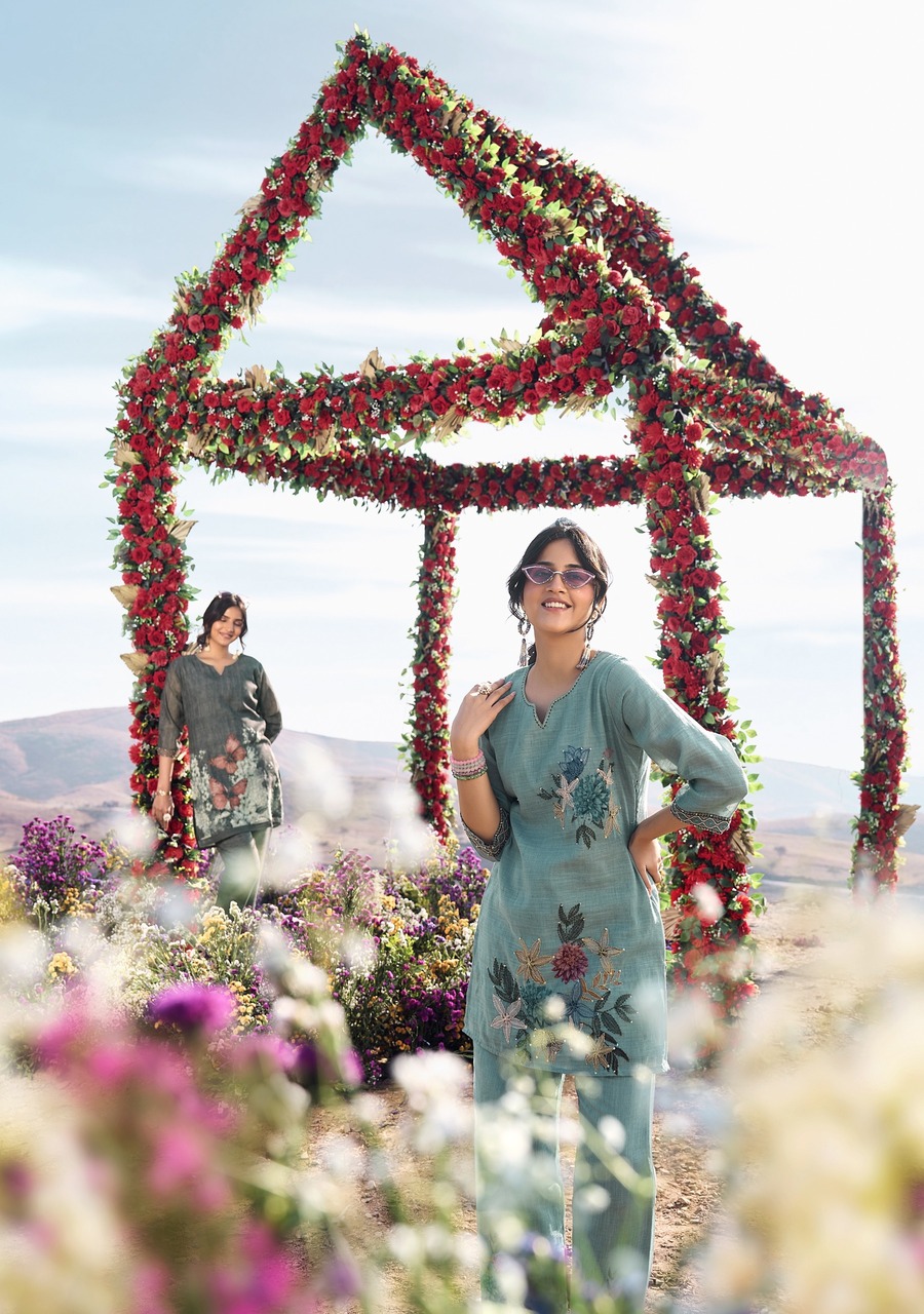 Anju Fabrics Royal Peacock Co Ord Set Catalog collection 5