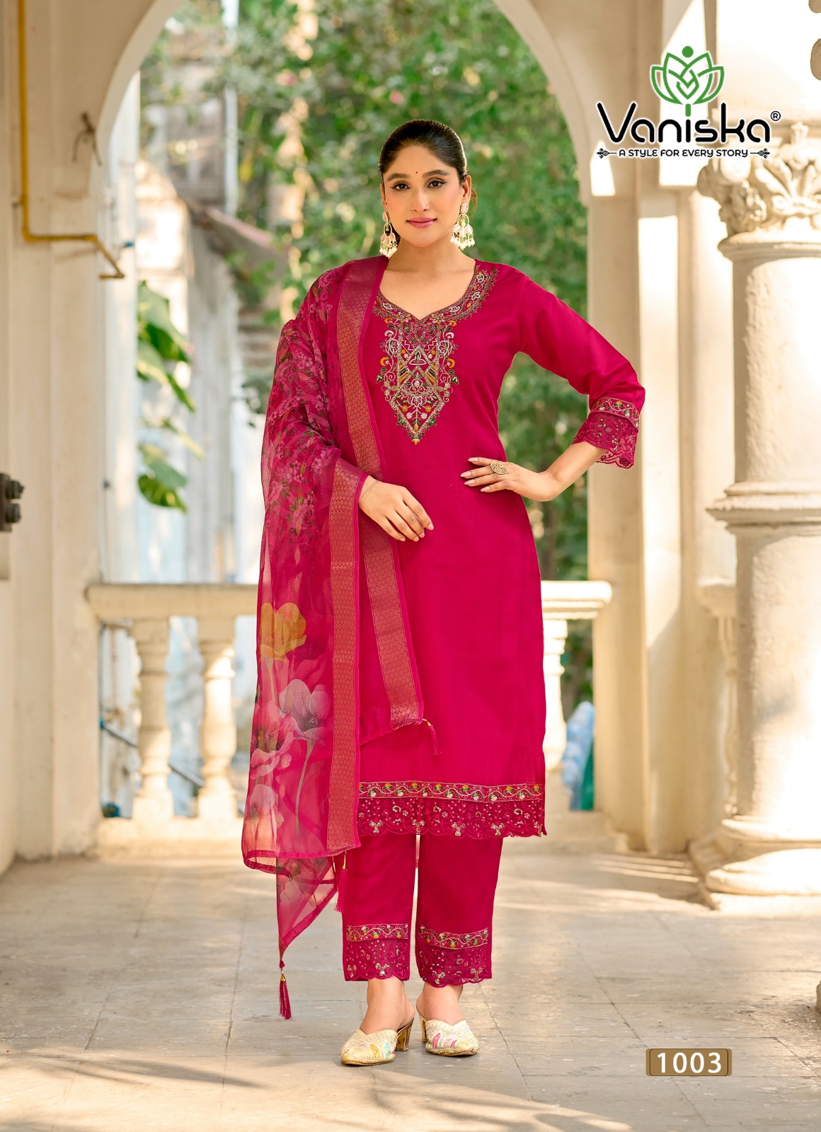Vaniska Fashion Flora Embroidery Salwar Kameez Catalog collection 5