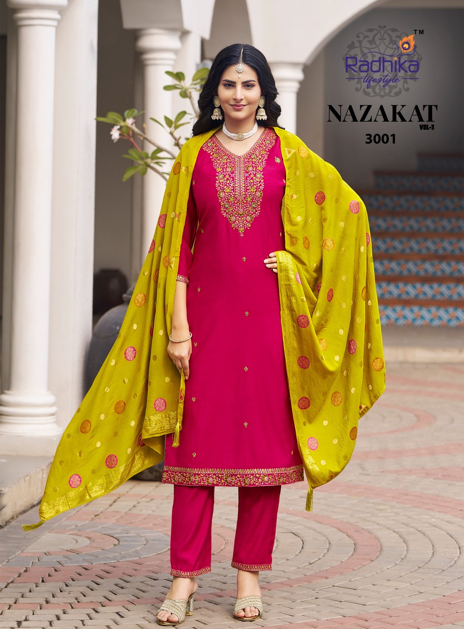 Radhika Lifestyle Nazakat Vol 3 Readymade Dress Catalog collection 9