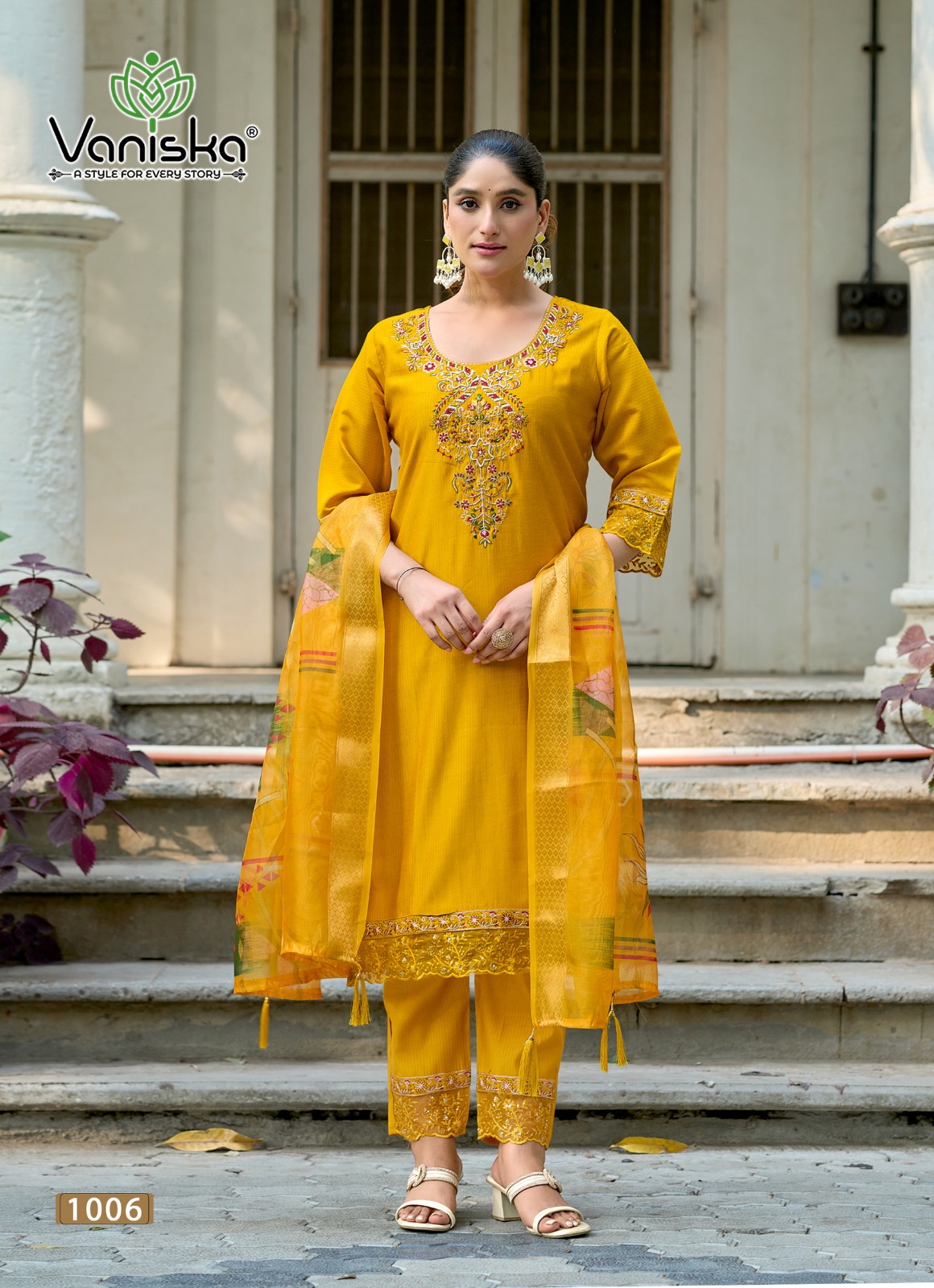 Vaniska Fashion Flora Embroidery Salwar Kameez Catalog collection 1
