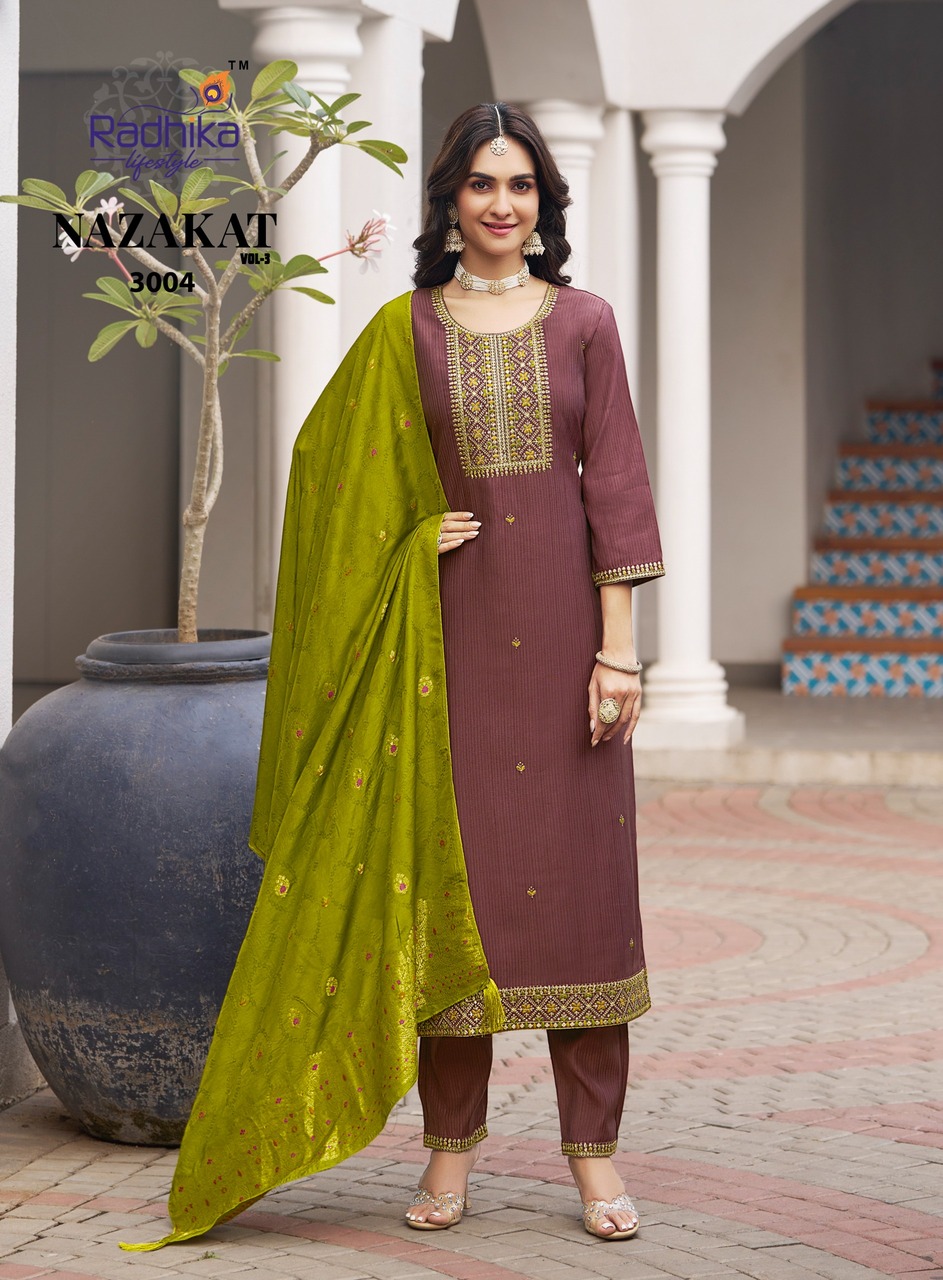 Radhika Lifestyle Nazakat Vol 3 Readymade Dress Catalog collection 4