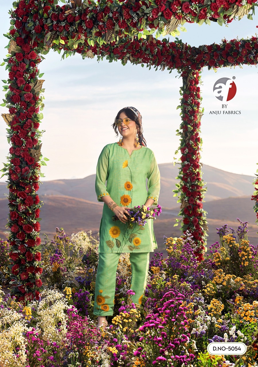 Anju Fabrics Royal Peacock Co Ord Set Catalog collection 15